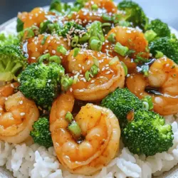 Für dieses Gericht benötigen Sie frische und einfache Zutaten. Hier ist eine Liste: - 450 g große Garnelen, geschält und entdarmt - 2 Tassen Brokkoliröschen - 3 Esslöffel Sriracha-Sauce - 2 Esslöffel Sojasauce - 1 Esslöffel Honig - 2 Knoblauchzehen, fein gehackt - 1 Esslöffel Ingwer, fein gehackt - 2 Esslöffel Olivenöl - 1 Esslöffel Sesamöl - 2 Frühlingszwiebeln, gehackt (zum Garnieren) - Sesamsamen (zum Garnieren) - Gekochter Reis oder Quinoa (zum Servieren, optional) Die Garnelen bringen viel Geschmack und Protein. Brokkoli sorgt für eine schöne Farbe und viele Nährstoffe. Die Sriracha-Sauce gibt diesem Gericht seine Schärfe. Honig balanciert diese Schärfe mit einem süßen Kick. Sojasauce fügt Tiefe und Umami hinzu. Olivenöl und Sesamöl sind wichtig für die Technik des Anbratens. Olivenöl ist leicht und gesund. Sesamöl hat einen nussigen Geschmack, der perfekt passt. Knoblauch und Ingwer sorgen für ein tolles Aroma. Diese zwei Zutaten sind einfach, aber effektiv, um den Geschmack zu heben. Für eine vollwertige Mahlzeit können Sie gekochten Reis oder Quinoa verwenden. Beide Optionen passen gut und machen das Gericht sättigender. Sie können auch andere Gemüse hinzufügen, wie Paprika oder Karotten, um mehr Farbe und Nährstoffe zu bekommen. Wenn Sie es noch bunter mögen, garnieren Sie mit frischen Kräutern. Für das vollständige Rezept schauen Sie sich den Abschnitt mit der Zubereitung an. Um die Sriracha-Sauce zu machen, mische ich die Sriracha-Sauce, Sojasauce, Honig, Knoblauch und Ingwer. Ich verwende eine kleine Schüssel für die Sauce. Das bringt viel Geschmack. Achte darauf, alles gut zu verrühren, damit die Aromen sich verbinden. Diese Sauce ist der Schlüssel zu unserem Gericht. Sie gibt den Garnelen und dem Brokkoli einen tollen Kick. Ich bringe einen mittelgroßen Topf mit Salzwasser zum Kochen. Wenn das Wasser sprudelt, füge ich die Brokkoliröschen hinzu. Diese koche ich für zwei Minuten. So bleiben sie knusprig und grün. Sofort danach gebe ich den Brokkoli in ein Eisbad. Das stoppt den Garprozess und bewahrt die Farbe. Nach ein paar Minuten lasse ich den Brokkoli abtropfen und stelle ihn beiseite. In einer großen Pfanne erhitze ich Olivenöl und Sesamöl bei mittelhoher Hitze. Dann lege ich die Garnelen in einer einzigen Schicht hinein. Ich brate sie für zwei bis drei Minuten. Die Garnelen werden rosa und undurchsichtig. Ich wende sie während des Kochens einmal. Danach gieße ich die vorbereitete Sauce über die Garnelen. Ich füge den blanchierten Brokkoli hinzu und rühre alles gut um. Nach zwei bis drei Minuten ist das Gericht heiß. Schließlich garnieren ich es mit Frühlingszwiebeln und Sesamsamen. Serviere es heiß mit gekochtem Reis oder Quinoa. Wenn du mehr erfahren willst, schau dir das [Full Recipe] an. Um die Garnelen perfekt zuzubereiten, verwenden Sie frische Zutaten. Spülen Sie die Garnelen gut ab. Tupfen Sie sie trocken, damit sie schön anbraten. Erhitzen Sie Ihr Öl in der Pfanne gut, bevor Sie die Garnelen hinzufügen. So bekommen sie eine tolle Farbe und Textur. Braten Sie die Garnelen nur kurz, etwa 2-3 Minuten. Sie sind fertig, wenn sie rosa und undurchsichtig sind. Überkochen Sie sie nicht, da sie zäh werden. Wenn Sie Sriracha nicht mögen, probieren Sie andere Saucen. Chili-Knoblauch-Sauce ist eine gute Wahl. Sie gibt einen ähnlichen Schärfegrad. Auch Sambal Oelek ist lecker und hat einen frischen Geschmack. Für eine mildere Option können Sie eine süße Chilisauce verwenden. Diese gibt dem Gericht auch einen süßen Kick. Experimentieren Sie, um Ihren eigenen Geschmack zu finden. Vorbereitung ist der Schlüssel zu einem schnellen Gericht. Sie können die Garnelen bereits schälen und entdarmen. Lagern Sie sie im Kühlschrank für bis zu 24 Stunden. Brokkoli können Sie vorher blanchieren und in Eiswasser legen. So bleibt die grüne Farbe erhalten. Die Sriracha-Sauce können Sie auch im Voraus mischen. Bewahren Sie sie in einem luftdichten Behälter auf. So wird das Kochen noch schneller und einfacher. Für das vollständige Rezept, schauen Sie sich den Abschnitt „Full Recipe“ an. {{image_4}} Wenn Sie glutenfrei essen, können Sie das Rezept leicht anpassen. Verwenden Sie glutenfreie Sojasauce. Achten Sie darauf, dass alle anderen Zutaten ebenfalls glutenfrei sind. So bleibt der Geschmack voll erhalten, ohne auf etwas zu verzichten. Sriracha kann sehr scharf sein. Wenn Sie es milder mögen, reduzieren Sie die Menge der Sriracha-Sauce. Sie können auch einen Teil durch Honig ersetzen. Für mehr Schärfe fügen Sie zusätzlich etwas frischen Chili oder Cayennepfeffer hinzu. So können Sie den perfekten Schärfegrad finden. Das Gericht bietet viel Platz für Kreativität. Fügen Sie Karotten, Paprika oder Zucchini hinzu. Diese Gemüse bringen Farbe und einen zusätzlichen Nährstoffkick. Sie können das Gemüse einfach mit dem Brokkoli blanchieren. So bleibt alles frisch und knackig. Ich habe das Rezept [Full Recipe] getestet und es funktioniert hervorragend mit verschiedenen Gemüsesorten. Wenn Sie Reste von Sriracha Garnelen haben, bewahren Sie diese in einem luftdichten Behälter auf. So bleiben sie frisch. Lassen Sie die Garnelen zuerst auf Raumtemperatur abkühlen. Dann geben Sie sie in den Behälter. Achten Sie darauf, dass die Garnelen nicht in der Sauce schwimmen, um eine matschige Textur zu vermeiden. Um die Sriracha Garnelen wieder aufzuwärmen, verwenden Sie eine Pfanne. Erhitzen Sie die Pfanne bei mittlerer Hitze. Fügen Sie etwas Öl hinzu, um ein Ankleben zu verhindern. Geben Sie die Garnelen und den Brokkoli in die Pfanne. Rühren Sie sie vorsichtig um, bis sie warm sind. Dies hilft, die Garnelen zart zu halten. Im Kühlschrank halten sich die Sriracha Garnelen etwa 2-3 Tage. Achten Sie darauf, sie gut abzudecken. Im Gefrierschrank können sie bis zu 2 Monate aufbewahrt werden. Um die besten Ergebnisse zu erzielen, verwenden Sie einen vakuumversiegelten Beutel. So bleibt der Geschmack erhalten. Vor dem Servieren auftauen, dann wie gewohnt wiedererwärmen. Die Zubereitung von Sriracha Garnelen dauert nur 20 Minuten. Diese schnelle Zeit macht das Gericht ideal für ein schnelles Abendessen. Die Vorbereitung der Zutaten benötigt etwa 5 Minuten. Das Kochen selbst dauert 15 Minuten. So haben Sie ein leckeres Gericht in kurzer Zeit. Ja, Sie können das Rezept leicht anpassen. Statt Garnelen können Sie Tofu verwenden. Tofu nimmt die Aromen gut auf und bleibt eine gute Proteinquelle. Sie können auch Pilze oder Kichererbsen verwenden. Diese Optionen sind lecker und gesund. Gekochter Reis oder Quinoa passen gut dazu. Sie nehmen die Sauce auf und ergänzen das Gericht. Auch ein einfacher Salat ist eine frische Beilage. Wenn Sie es rustikaler mögen, können Sie auch gebratene Nudeln servieren. Diese Beilagen machen das Gericht noch besser. Sriracha Garnelen mit Brokkoli bieten viele Geschmäcker und einfache Schritte. Du hast die Hauptzutaten und Gewürze kennengelernt, sowie hilfreiche Tipps, um das Gericht perfekt zuzubereiten. Variationen lassen sich leicht anpassen, und die Lagerung ist unkompliziert. Denke an die zahlreichen Möglichkeiten, Sriracha Garnelen interessant zu gestalten. Probiere verschiedene Beilagen aus und genieße das leckere Ergebnis!