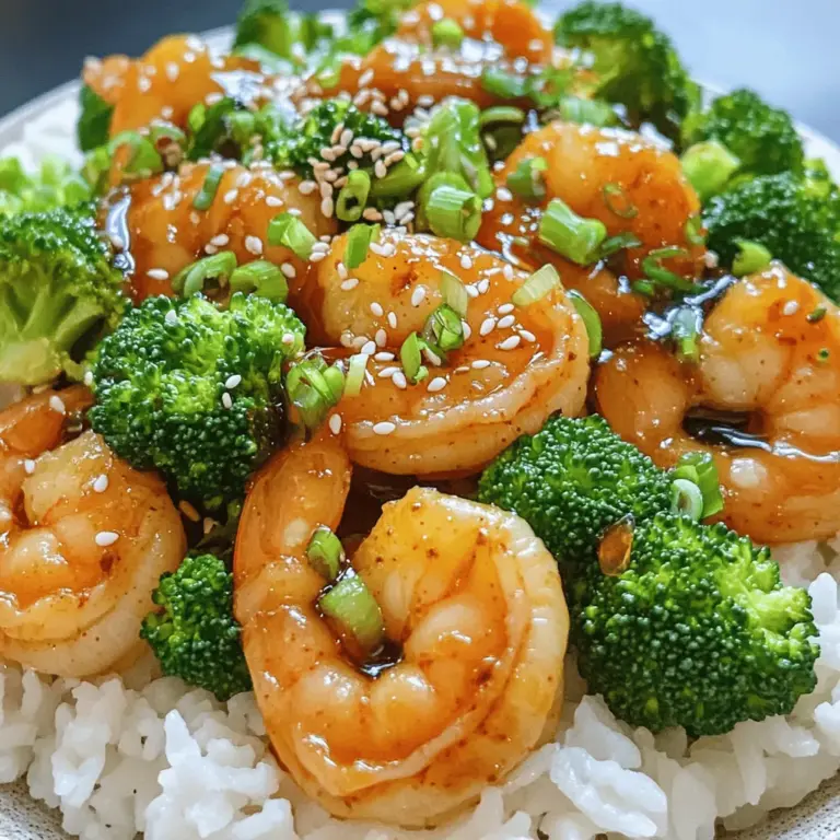 Für dieses Gericht benötigen Sie frische und einfache Zutaten. Hier ist eine Liste: - 450 g große Garnelen, geschält und entdarmt - 2 Tassen Brokkoliröschen - 3 Esslöffel Sriracha-Sauce - 2 Esslöffel Sojasauce - 1 Esslöffel Honig - 2 Knoblauchzehen, fein gehackt - 1 Esslöffel Ingwer, fein gehackt - 2 Esslöffel Olivenöl - 1 Esslöffel Sesamöl - 2 Frühlingszwiebeln, gehackt (zum Garnieren) - Sesamsamen (zum Garnieren) - Gekochter Reis oder Quinoa (zum Servieren, optional) Die Garnelen bringen viel Geschmack und Protein. Brokkoli sorgt für eine schöne Farbe und viele Nährstoffe. Die Sriracha-Sauce gibt diesem Gericht seine Schärfe. Honig balanciert diese Schärfe mit einem süßen Kick. Sojasauce fügt Tiefe und Umami hinzu. Olivenöl und Sesamöl sind wichtig für die Technik des Anbratens. Olivenöl ist leicht und gesund. Sesamöl hat einen nussigen Geschmack, der perfekt passt. Knoblauch und Ingwer sorgen für ein tolles Aroma. Diese zwei Zutaten sind einfach, aber effektiv, um den Geschmack zu heben. Für eine vollwertige Mahlzeit können Sie gekochten Reis oder Quinoa verwenden. Beide Optionen passen gut und machen das Gericht sättigender. Sie können auch andere Gemüse hinzufügen, wie Paprika oder Karotten, um mehr Farbe und Nährstoffe zu bekommen. Wenn Sie es noch bunter mögen, garnieren Sie mit frischen Kräutern. Für das vollständige Rezept schauen Sie sich den Abschnitt mit der Zubereitung an. Um die Sriracha-Sauce zu machen, mische ich die Sriracha-Sauce, Sojasauce, Honig, Knoblauch und Ingwer. Ich verwende eine kleine Schüssel für die Sauce. Das bringt viel Geschmack. Achte darauf, alles gut zu verrühren, damit die Aromen sich verbinden. Diese Sauce ist der Schlüssel zu unserem Gericht. Sie gibt den Garnelen und dem Brokkoli einen tollen Kick. Ich bringe einen mittelgroßen Topf mit Salzwasser zum Kochen. Wenn das Wasser sprudelt, füge ich die Brokkoliröschen hinzu. Diese koche ich für zwei Minuten. So bleiben sie knusprig und grün. Sofort danach gebe ich den Brokkoli in ein Eisbad. Das stoppt den Garprozess und bewahrt die Farbe. Nach ein paar Minuten lasse ich den Brokkoli abtropfen und stelle ihn beiseite. In einer großen Pfanne erhitze ich Olivenöl und Sesamöl bei mittelhoher Hitze. Dann lege ich die Garnelen in einer einzigen Schicht hinein. Ich brate sie für zwei bis drei Minuten. Die Garnelen werden rosa und undurchsichtig. Ich wende sie während des Kochens einmal. Danach gieße ich die vorbereitete Sauce über die Garnelen. Ich füge den blanchierten Brokkoli hinzu und rühre alles gut um. Nach zwei bis drei Minuten ist das Gericht heiß. Schließlich garnieren ich es mit Frühlingszwiebeln und Sesamsamen. Serviere es heiß mit gekochtem Reis oder Quinoa. Wenn du mehr erfahren willst, schau dir das [Full Recipe] an. Um die Garnelen perfekt zuzubereiten, verwenden Sie frische Zutaten. Spülen Sie die Garnelen gut ab. Tupfen Sie sie trocken, damit sie schön anbraten. Erhitzen Sie Ihr Öl in der Pfanne gut, bevor Sie die Garnelen hinzufügen. So bekommen sie eine tolle Farbe und Textur. Braten Sie die Garnelen nur kurz, etwa 2-3 Minuten. Sie sind fertig, wenn sie rosa und undurchsichtig sind. Überkochen Sie sie nicht, da sie zäh werden. Wenn Sie Sriracha nicht mögen, probieren Sie andere Saucen. Chili-Knoblauch-Sauce ist eine gute Wahl. Sie gibt einen ähnlichen Schärfegrad. Auch Sambal Oelek ist lecker und hat einen frischen Geschmack. Für eine mildere Option können Sie eine süße Chilisauce verwenden. Diese gibt dem Gericht auch einen süßen Kick. Experimentieren Sie, um Ihren eigenen Geschmack zu finden. Vorbereitung ist der Schlüssel zu einem schnellen Gericht. Sie können die Garnelen bereits schälen und entdarmen. Lagern Sie sie im Kühlschrank für bis zu 24 Stunden. Brokkoli können Sie vorher blanchieren und in Eiswasser legen. So bleibt die grüne Farbe erhalten. Die Sriracha-Sauce können Sie auch im Voraus mischen. Bewahren Sie sie in einem luftdichten Behälter auf. So wird das Kochen noch schneller und einfacher. Für das vollständige Rezept, schauen Sie sich den Abschnitt „Full Recipe“ an. {{image_4}} Wenn Sie glutenfrei essen, können Sie das Rezept leicht anpassen. Verwenden Sie glutenfreie Sojasauce. Achten Sie darauf, dass alle anderen Zutaten ebenfalls glutenfrei sind. So bleibt der Geschmack voll erhalten, ohne auf etwas zu verzichten. Sriracha kann sehr scharf sein. Wenn Sie es milder mögen, reduzieren Sie die Menge der Sriracha-Sauce. Sie können auch einen Teil durch Honig ersetzen. Für mehr Schärfe fügen Sie zusätzlich etwas frischen Chili oder Cayennepfeffer hinzu. So können Sie den perfekten Schärfegrad finden. Das Gericht bietet viel Platz für Kreativität. Fügen Sie Karotten, Paprika oder Zucchini hinzu. Diese Gemüse bringen Farbe und einen zusätzlichen Nährstoffkick. Sie können das Gemüse einfach mit dem Brokkoli blanchieren. So bleibt alles frisch und knackig. Ich habe das Rezept [Full Recipe] getestet und es funktioniert hervorragend mit verschiedenen Gemüsesorten. Wenn Sie Reste von Sriracha Garnelen haben, bewahren Sie diese in einem luftdichten Behälter auf. So bleiben sie frisch. Lassen Sie die Garnelen zuerst auf Raumtemperatur abkühlen. Dann geben Sie sie in den Behälter. Achten Sie darauf, dass die Garnelen nicht in der Sauce schwimmen, um eine matschige Textur zu vermeiden. Um die Sriracha Garnelen wieder aufzuwärmen, verwenden Sie eine Pfanne. Erhitzen Sie die Pfanne bei mittlerer Hitze. Fügen Sie etwas Öl hinzu, um ein Ankleben zu verhindern. Geben Sie die Garnelen und den Brokkoli in die Pfanne. Rühren Sie sie vorsichtig um, bis sie warm sind. Dies hilft, die Garnelen zart zu halten. Im Kühlschrank halten sich die Sriracha Garnelen etwa 2-3 Tage. Achten Sie darauf, sie gut abzudecken. Im Gefrierschrank können sie bis zu 2 Monate aufbewahrt werden. Um die besten Ergebnisse zu erzielen, verwenden Sie einen vakuumversiegelten Beutel. So bleibt der Geschmack erhalten. Vor dem Servieren auftauen, dann wie gewohnt wiedererwärmen. Die Zubereitung von Sriracha Garnelen dauert nur 20 Minuten. Diese schnelle Zeit macht das Gericht ideal für ein schnelles Abendessen. Die Vorbereitung der Zutaten benötigt etwa 5 Minuten. Das Kochen selbst dauert 15 Minuten. So haben Sie ein leckeres Gericht in kurzer Zeit. Ja, Sie können das Rezept leicht anpassen. Statt Garnelen können Sie Tofu verwenden. Tofu nimmt die Aromen gut auf und bleibt eine gute Proteinquelle. Sie können auch Pilze oder Kichererbsen verwenden. Diese Optionen sind lecker und gesund. Gekochter Reis oder Quinoa passen gut dazu. Sie nehmen die Sauce auf und ergänzen das Gericht. Auch ein einfacher Salat ist eine frische Beilage. Wenn Sie es rustikaler mögen, können Sie auch gebratene Nudeln servieren. Diese Beilagen machen das Gericht noch besser. Sriracha Garnelen mit Brokkoli bieten viele Geschmäcker und einfache Schritte. Du hast die Hauptzutaten und Gewürze kennengelernt, sowie hilfreiche Tipps, um das Gericht perfekt zuzubereiten. Variationen lassen sich leicht anpassen, und die Lagerung ist unkompliziert. Denke an die zahlreichen Möglichkeiten, Sriracha Garnelen interessant zu gestalten. Probiere verschiedene Beilagen aus und genieße das leckere Ergebnis!
