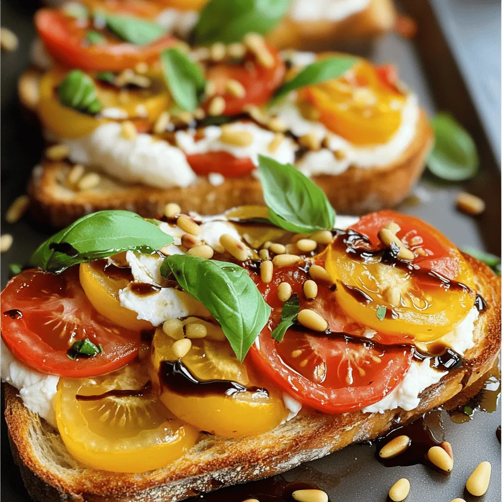 Für einen köstlichen Burrata-Carpese-Toast benötigst du folgende Hauptzutaten: