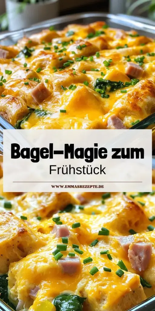 Entdecke den ultimativen Bagel Frühstücksauflauf, der nicht nur einfach zuzubereiten ist, sondern auch jedem schmeckt! Mit frischen Bagels, Eiern, Käse und deinem Lieblingsgemüse zauberst du ein köstliches Frühstück oder Brunch. Dieses Rezept bietet zahlreiche Variationen und Tipps, um Reste lecker zu verwerten. Hol dir die besten Ideen für diesen herzhaften Genuss und klicke jetzt für das vollständige Rezept!