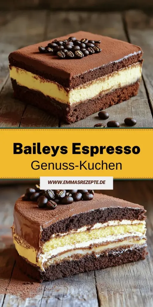 Verwöhne deinen Gaumen mit einem himmlischen Baileys Espresso Cream Cake! Dieses einfache Rezept kombiniert intensiven Kaffeegeschmack mit feiner Baileys-Creme und sorgt für ein unvergessliches Dessert. Mit praktischen Tipps und leckeren Variationen ist es der perfekte Genussmoment für jeden Anlass. Klicke jetzt, um das vollständige Rezept zu entdecken und deine Gäste zu begeistern!