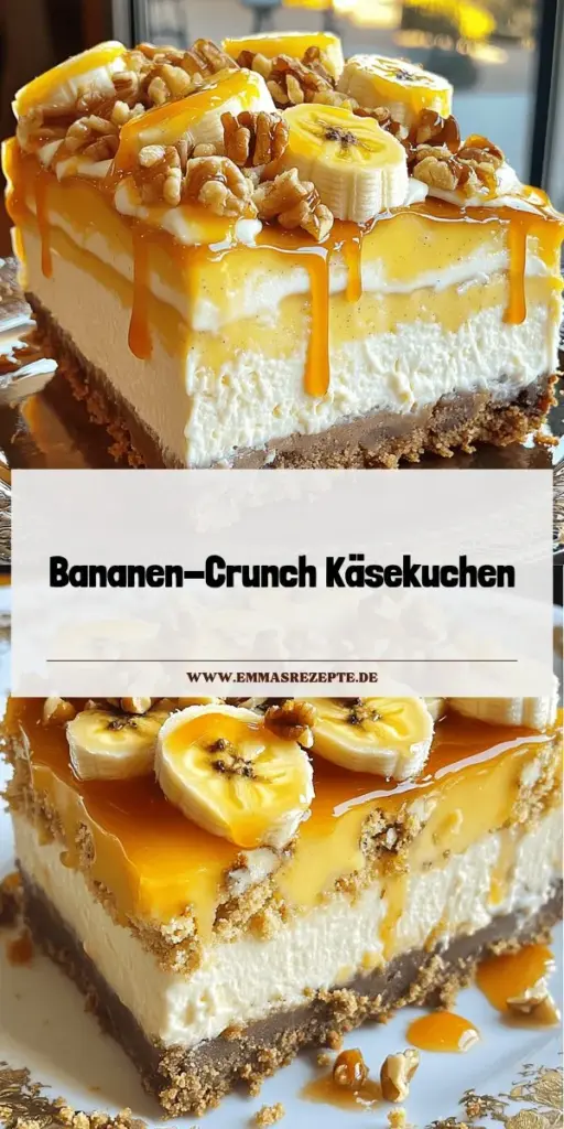Entdecke den unwiderstehlichen Banana Pudding Crunch Cheesecake, der cremigen Genuss mit knusprigem Keks-Mix vereint! Dieses Rezept ist perfekt für jede Gelegenheit, von Feierlichkeiten bis zu entspannten Abenden. Mit einfachen Zutaten wie Frischkäse, Bananen und Butterkeksen gelingt dir ein köstlicher Nachtisch, der jedem schmeckt. Klicke jetzt, um die vollständige Anleitung und die besten Tipps zu erhalten und deinen neuen Lieblingskäsekuchen zu zaubern!