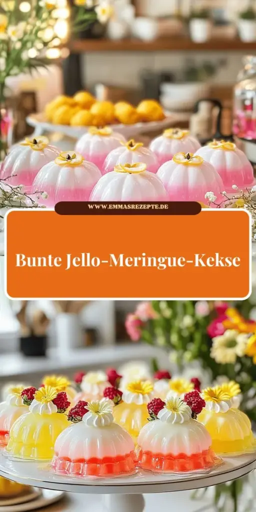 Entdecke die bunte Welt der einfachen Jello Meringue Cookies! Diese leichten und luftigen Kekse sind nicht nur ein Hit für die ganze Familie, sondern auch einfach zuzubereiten. Mit wenigen Zutaten und viel Kreativität kannst du verschiedene Geschmäcker und Farben herstellen. Lass dich von unseren Tipps inspirieren, um deine Jello-Meringue-Kekse zu dekorieren und anzupassen. Klicke jetzt für das vollständige Rezept und kreiere deine eigenen köstlichen Kunstwerke!