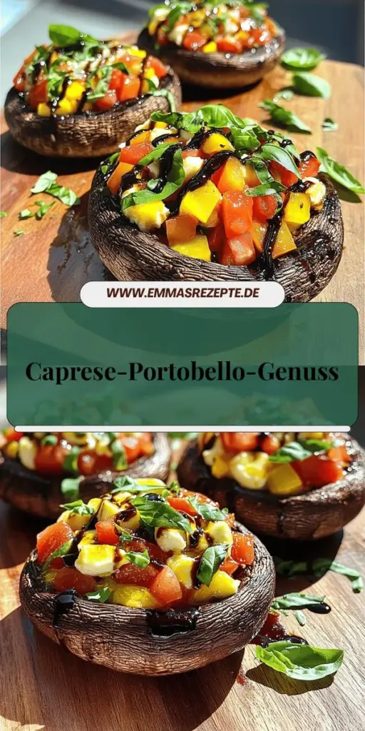 Erobern Sie die Geschmäcker Italiens mit unserem köstlichen Rezept für Caprese gefüllte Portobello-Pilze! Diese saftigen Pilze sind gefüllt mit frischem Mozzarella, reifen Tomaten und aromatischem Basilikum und sind ideal für jede Gelegenheit. Egal, ob als leichtes Abendessen oder für ein festliches Buffet, dieses Gericht wird Ihre Gäste begeistern. Klicken Sie hier, um die Schritt-für-Schritt-Anleitung und weitere Tipps zu entdecken!