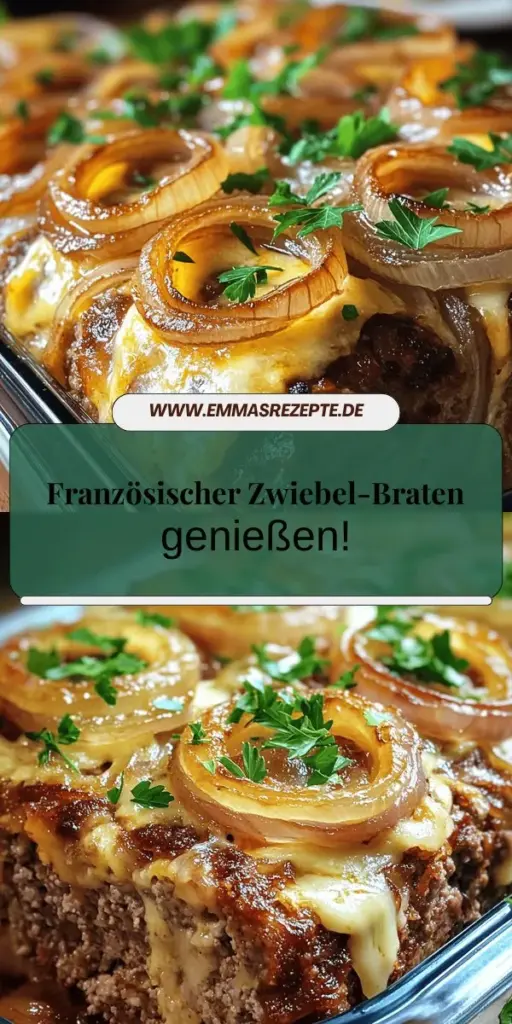 Bereite ein unvergessliches Familienessen mit meinem köstlichen Rezept für French Onion Meatloaf zu! Dieser herzhaft gefüllte Braten kombiniert aromatische Zwiebeln und würziges Hackfleisch zu einem wahren Genuss. Entdecke einfache Zubereitungstipps, leckere Varianten und wichtige Lagerungshinweise. Lass dich von der Vielfalt inspirieren und verwandele dein nächstes Abendessen in ein Festmahl! Klicke jetzt, um das vollständige Rezept zu entdecken!