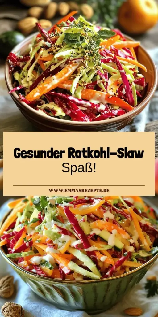 Entdecke die vielseitige Welt des Rotkohl-Slaws, eine gesunde Beilage für jedes Event! Lerne, wie du mit frischen Zutaten und kreativen Rezeptvariationen einen leckeren Slaw zubereitest. Rotkohl ist ein echtes Superfood, das voller Nährstoffe steckt und sich perfekt zu BBQ, Picknicks oder festlichen Anlässen eignet. Klicke hier, um das vollständige Rezept zu erfahren und deinen Slaw noch gesünder und schmackhafter zu machen!