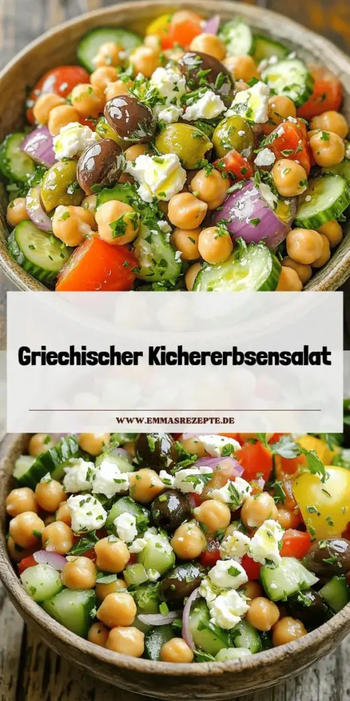 Entdecke die Frische und den Geschmack eines köstlichen griechischen Salats mit Kichererbsen! Dieses einfache Rezept vereint knackiges Gemüse, proteinreiche Kichererbsen und ein leckeres Dressing, das deinen Salat zu einem echten Highlight macht. Egal, ob für ein schnelles Mittagessen oder als Beilage beim Grillen, die Schritte sind übersichtlich und leicht nachzubereiten. Klicke jetzt, um das vollständige Rezept zu erfahren und das Mittelmeer auf deinen Tisch zu bringen!