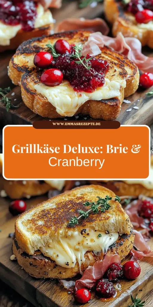 Entdecke das köstliche Rezept für Cranberry, Brie und Prosciutto Grillkäse und verwöhne deine Geschmacksknospen! In wenigen einfachen Schritten kreierst du ein Gourmet-Sandwich mit cremigem Brie, herzhaftem Prosciutto und süßer Cranberry-Sauce. Perfekt für ein schnelles Abendessen oder als Snack. Klicke jetzt, um das vollständige Rezept und weitere Tipps zu entdecken und deinem Grillkäse zu neuem Glanz zu verhelfen!