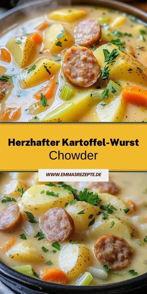 Entdecke das perfekte Rezept für Homemade Potato and Sausage Chowder, das deine Familie lieben wird! Mit frischen Kartoffeln, würziger Wurst und einer cremigen Suppe ist dieses herzhaften Gericht einfach zuzubereiten und ideal für kalte Tage. Befolge unsere Schritt-für-Schritt-Anleitung, um alles bestens hinzubekommen. Klicke jetzt, um alle Geheimnisse und Tipps für diese köstliche Chowder zu erfahren und lass es dir schmecken!