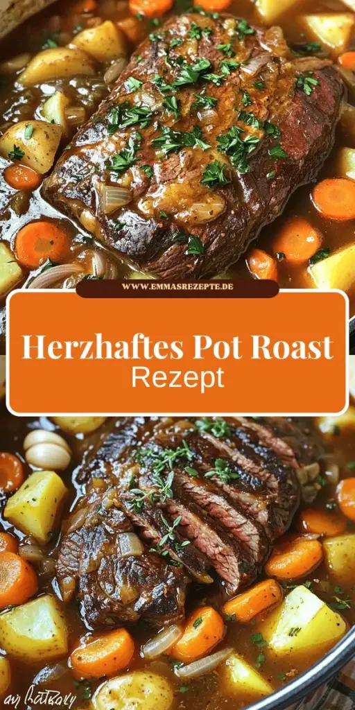 Entdecke das Geheimnis eines perfekten Pot Roasts, der zu jedem Anlass passt! In diesem Artikel lernt ihr, wie ihr mit einfachen Zutaten und einer Schritt-für-Schritt-Anleitung ein herzhaftes Gericht zubereitet, das nicht nur deine Familie, sondern auch Freunde begeistern wird. Lerne, wie du Fleisch zart und geschmackvoll machst und erhalte kreative Variationen für einen besonderen Twist. Klicke jetzt und finde das vollständige Rezept für deinen nächsten kulinarischen Genuss!