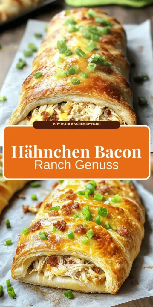 Entdecke das köstliche Rezept für Chicken Bacon Ranch Stromboli! Dieses einfache Gericht kombiniert zartes Hähnchen, knusprigen Bacon und cremigen Ranch-Dressing in perfekt gebackenem Pizzateig. Ideal für jedes Dinner oder als Snack, wird es deine Geschmacksknospen begeistern. Erlebe die Schritt-für-Schritt-Anleitung und finde heraus, wie einfach du dieses leckere Gericht zubereiten kannst. Klicke jetzt, um das vollständige Rezept zu entdecken!