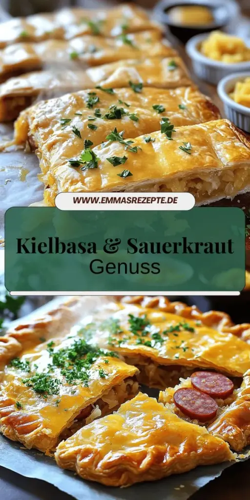Entdecke das köstliche Rezept für Kielbasa & Sauerkraut Polka Pie, eine einfache und herzhafte Speise, die deine Familie begeistern wird! Mit zarter Kielbasa, würzigem Sauerkraut und geschmolzenem Käse in einem knusprigen Teig ist dieser Pie perfekt für jedes Essen. Lass dich von der Schritt-für-Schritt-Anleitung inspirieren und kreiere ein leckeres Gericht, das jeder lieben wird. Klicke jetzt, um das vollständige Rezept zu erfahren!