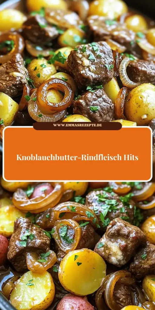Entdecke das leckere Rezept für Slow Cooker Knoblauchbutter-Rindfleischbissen mit Kartoffeln! Mit frischen Zutaten und einfachen Schritten zauberst du ein herzhaftes Gericht, das die ganze Familie begeistert. Perfekt für stressfreie Abende, wird das Fleisch zart und die Kartoffeln geschmackvoll. Klicke jetzt, um die vollständige Anleitung zu erhalten und lass dich von diesem köstlichen Geschmackserlebnis überraschen!