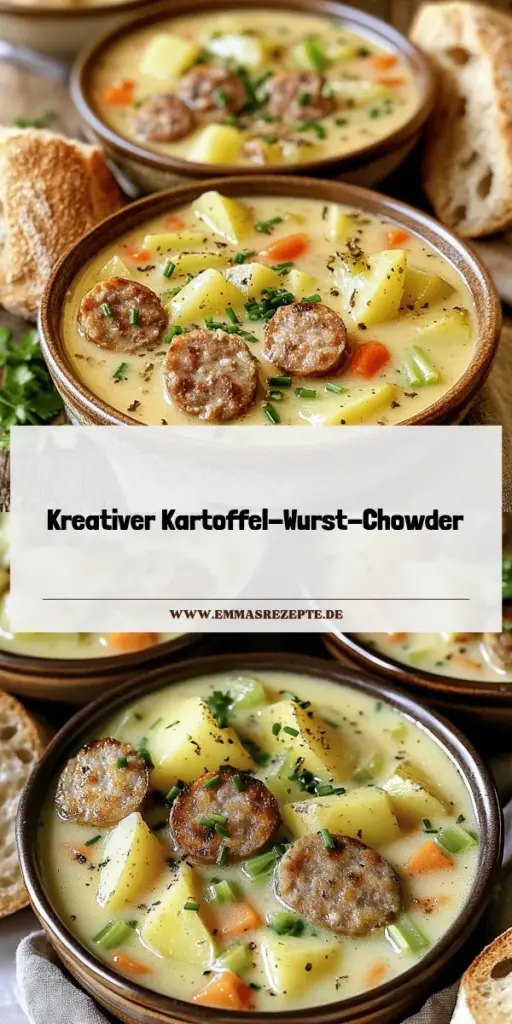 Entdecke den unwiderstehlichen Kartoffel-Wurst-Chowder! Dieses cremige und herzhafte Gericht vereint Aromen, die dich umhauen werden. Egal, ob du ein Profi oder Kochanfänger bist, ich zeige dir die Schritt-für-Schritt-Anleitung zur Zubereitung. Von frischen Zutaten bis hin zu kreativen Varianten, hier findest du alles, was du brauchst, um deinen Chowder zum Highlight deines Abendessens zu machen. Klicke, um die Rezepte zu erkunden und loszulegen!