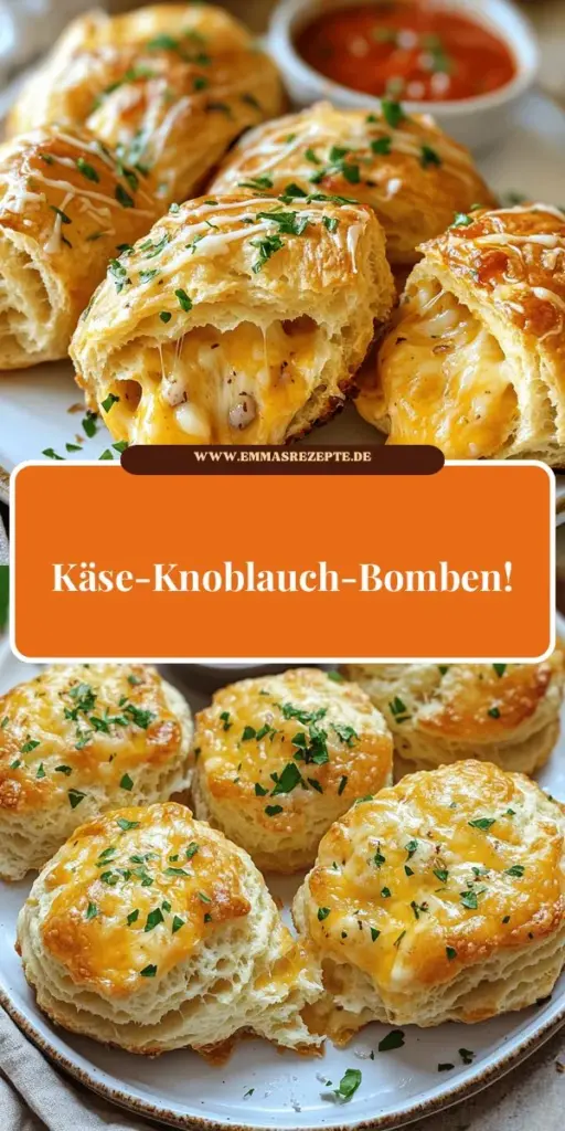 Kreiere einen unwiderstehlichen Snack mit den Pillsbury Biscuit Garlic Butter Cheese Bombs! Diese leckeren kleinen Bomben aus knusprigem Teig, gefüllt mit geschmolzenem Käse und aromatischer Knoblauchbutter, sind perfekt für jeden Anlass. Mit einfachen Zutaten und einer Schritt-für-Schritt-Anleitung bist du in kürzester Zeit bereit für ein Geschmackserlebnis. Klicke jetzt, um das vollständige Rezept zu entdecken und deine Familie und Freunde zu begeistern!