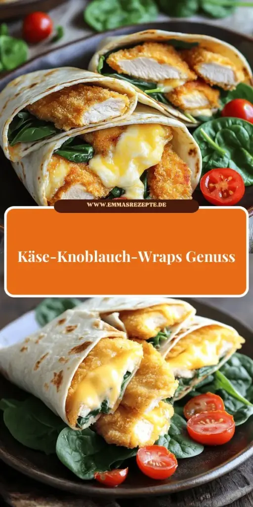 Entdecke das köstliche Rezept für Käse-Knoblauch-Hühnchen-Wraps, das sich schnell und einfach zubereiten lässt! Mit saftigen Hähnchenstreifen, cremigem Frischkäse und würzigem Knoblauch zauberst du ein Gericht, das sicher jeden begeistert. Lass dich von den Step-by-Step-Anleitungen inspirieren und erfahre, wie du mit frischen Zutaten eine Geschmacksexplosion kreierst. Klicke jetzt, um mehr zu erfahren und deine eigenen Wraps zu probieren!