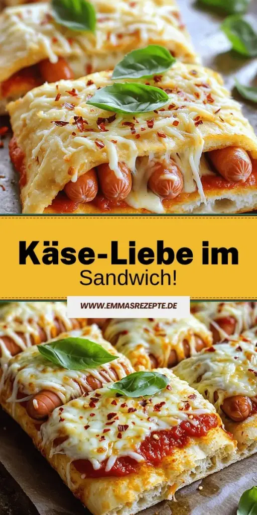 Entdecke das köstliche Ultimate Cheese Dog Pizza Sandwich, das alle Geschmäcker begeistert! Dieses einfache Rezept vereint pikante Würstchen, geschmolzenen Mozzarella und aromatische Gewürze zwischen knusprigem Pizza-Brot oder Focaccia. Perfekt für jede Gelegenheit! Lass dich inspirieren und finde heraus, wie du mit wenigen Zutaten ein unwiderstehliches Sandwich zaubern kannst. Klicke jetzt für das vollständige Rezept und starte dein Sandwich-Abenteuer!