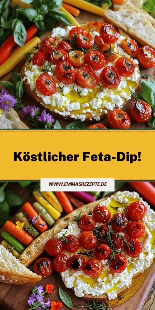 Entdecke das perfekte Rezept für einen köstlichen Feta-Tomaten-Dip, der deinen Gästen das Wasser im Mund zusammenlaufen lässt! Dieser cremige Dip ist leicht zuzubereiten und ideal für jede Party oder als gesunder Snack. Lerne, wie du die Kirschtomaten optimal röstest und die Feta-Creme perfekt mischst. Probiere verschiedene Kräutervariationen aus und sorge für einen Geschmack, der begeistert. Klicke hier, um das vollständige Rezept zu entdecken und deine Gäste zu beeindrucken!