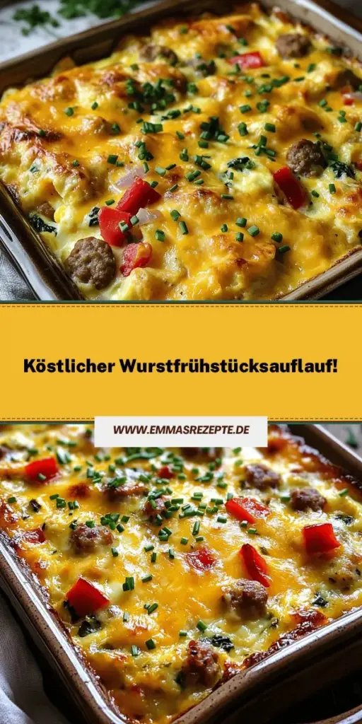 Verwandle dein Frühstück mit diesem köstlichen Frühstücksauflauf mit Wurst! Dieses einfache Rezept kombiniert saftige Bratwürste, frische Eier und farbenfrohes Gemüse für eine nahrhafte Mahlzeit, die die ganze Familie lieben wird. In nur 50 Minuten hast du ein herrliches Gericht auf dem Tisch. Entdecke die Schritt-für-Schritt-Anleitung und wertvolle Tipps für Variationen. Klicke jetzt, um das vollständige Rezept zu erkunden und dein Frühstücksrepertoire zu erweitern!