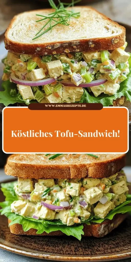 Genieße ein köstliches Tofu Salad Sandwich mit frischen Zutaten für eine gesunde Mahlzeit! Entdecke die einfache Zubereitung und variierbare Zutaten, von knackigem Gemüse bis hin zu leckeren Dressings. Ob vegan oder klassisch, in unserem Artikel findest du hilfreiche Tipps und Tricks, um dein perfektes Sandwich zu kreieren. Klicke jetzt, um das vollständige Rezept zu entdecken und deinem nächsten Mittagessen einen gesunden Twist zu verleihen!