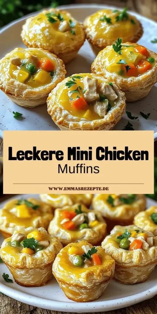 Entdecke das köstliche Rezept für Mini Chicken Pot Pie Muffins, das nicht nur einfach zuzubereiten ist, sondern auch deiner Familie schmecken wird! Mit wenigen Zutaten kreierst du ein herzhaftes Gericht, das in weniger als 30 Minuten fertig ist. Ob als Snack oder Hauptgericht, diese Muffins sind vielseitig und lecker. Klicke jetzt und erfahre, wie du sie ganz einfach selbst machen kannst! Lass uns das Kochen gemeinsam rocken!