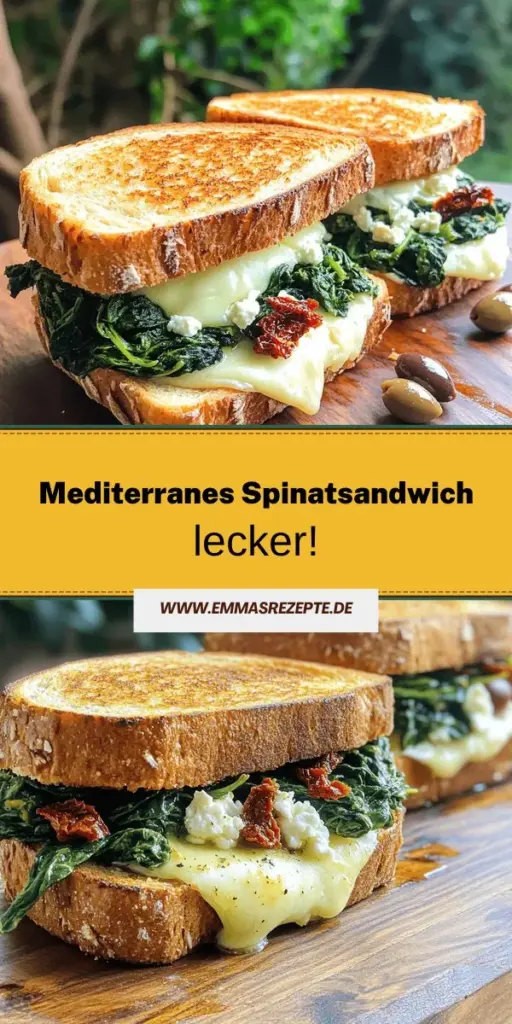 Entdecke, wie du mit diesem einfachen Rezept für mediterranes Spinatsandwich ein köstliches Gericht zaubern kannst! Mit frischem Spinat, Feta und Oliven wird jede Mahlzeit zum Fest. In kurzer Zeit zum perfekten Sandwich – ideal für Familie und Freunde. Lass dich von unseren Schritt-für-Schritt-Anleitungen inspirieren und kreiere kulinarische Höhenflüge! Klicke jetzt, um das vollständige Rezept und alle Tipps zu erfahren!