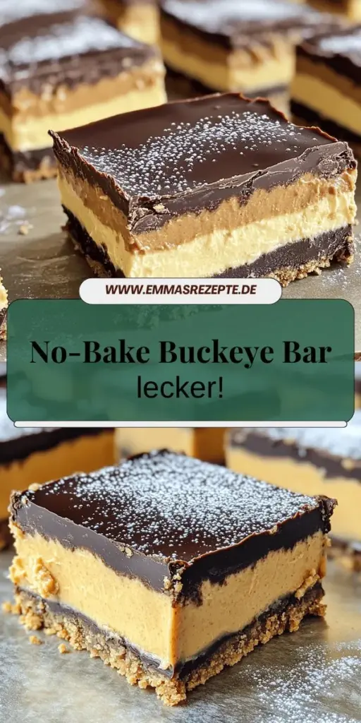 Entdecke die köstliche Welt der No-Bake Buckeye Cheesecake Bar mit diesem einfachen Rezept! Diese himmlischen Bars, die ohne Backen auskommen, bestehen aus knusprigen Vollkornkeksen, cremigem Frischkäse und verführerischer Erdnussbutter. Perfekt für jeden Anlass, sind sie schnell zubereitet und unwiderstehlich lecker. Klicke hier, um die genauen Schritte und Geheimnisse für diese süße Versuchung zu erfahren und deine Gäste zu begeistern!