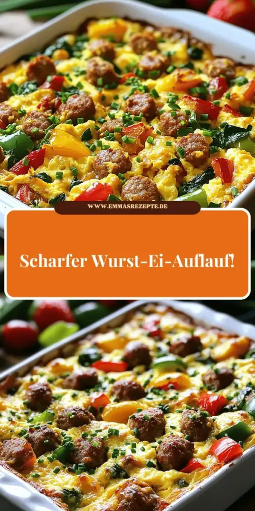 Entdecke das köstliche Rezept für einen scharfen Wurst-Ei-Auflauf! Perfekt für Frühstück, Brunch oder Abendessen, lässt sich dieses einfache Gericht mit wenigen Zutaten schnell zubereiten. Genieße eine goldene Kruste aus Käse und die würzige Note der Wurst. Schau dir die Schritt-für-Schritt-Anleitung an und erlebe, wie einfach es ist, eine schmackhafte Mahlzeit zu kreieren. Klicke jetzt, um alle Details zu erfahren und das Rezept auszuprobieren!