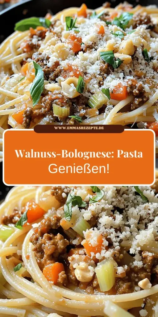 Entdecke das köstliche Rezept für Walnuss-Bolognese, das deine Pasta auf ein neues Level hebt! Diese aromatische Sauce ist einfach zuzubereiten und voller gesunder Zutaten wie frischem Gemüse und nussigen Walnüssen. In meinem Artikel findest du eine Schritt-für-Schritt-Anleitung, wertvolle Tipps und kreative Variationen. Klicke jetzt, um die vollständigen Rezepte zu sehen und dein nächstes Pasta-Gericht zu revolutionieren!