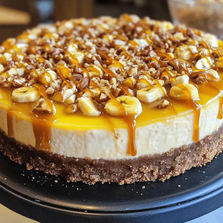 Für den Banana Caramel Nut Cheesecake brauche ich einige einfache Zutaten. Hier ist die Liste: