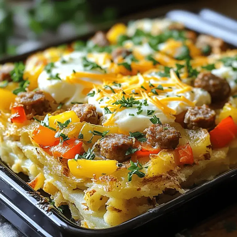 - 500g gefrorene Rösti - 250g Bratwurst oder Frühstückswurst - 6 große Eier