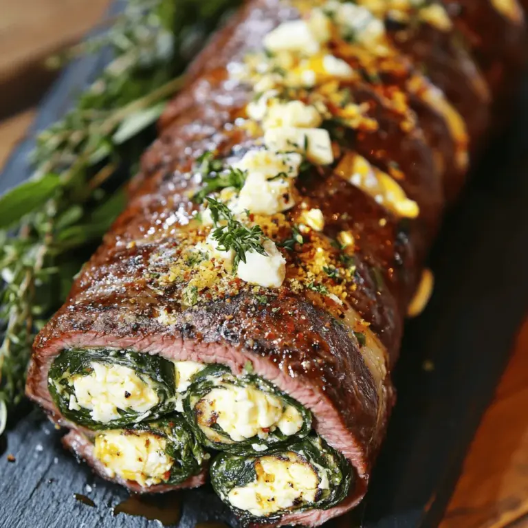 Um gefülltes Flanksteak perfekt zuzubereiten, benötigst du frische Zutaten. Du brauchst 1 kg Flanksteak, 200 g frischen Spinat, 100 g Feta-Käse, 50 g Parmesan-Käse, 2 Knoblauchzehen, 1 kleine Zwiebel, Oregano, Paprika, Salz, Pfeffer und Olivenöl. Diese Zutaten sind wichtig für den vollen Geschmack.