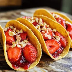 - 1 ½ Tassen zerbröselte Graham Cracker oder Kekse nach Wahl - 1 Tasse Frischkäse, weich - 1 Tasse Schlagsahne - 1 Tasse frische Erdbeeren, gewürfelt - ½ Tasse Erdbeermarmelade (ohne Stückchen)