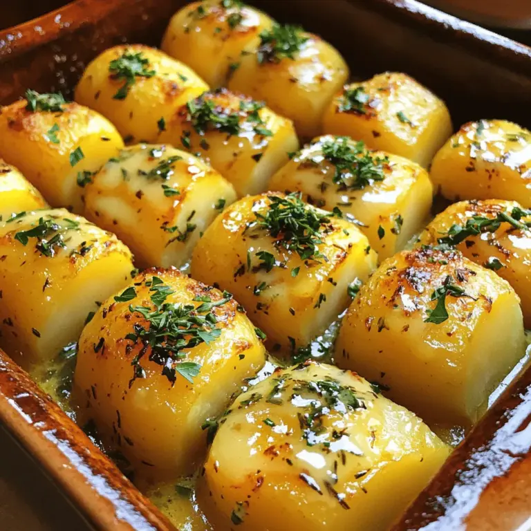 Für köstliche Fondant-Kartoffeln benötigst du nur einige Hauptzutaten. Diese Zutaten sorgen für den tollen Geschmack und die schöne Textur.