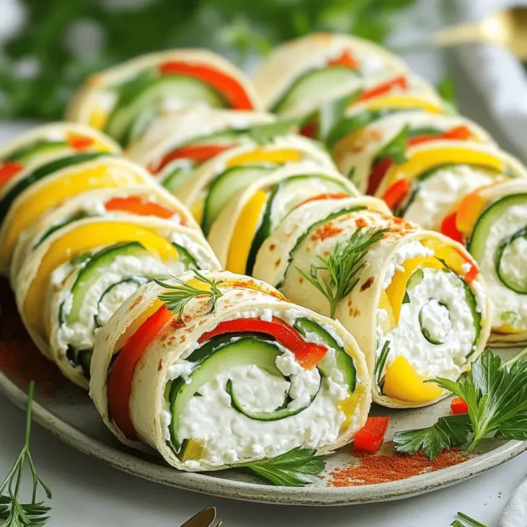 Die Hauptzutaten sind einfach und gesund. Du brauchst: - 250 g Hüttenkäse - 100 g Frischkäse - 1 TL Dijon-Senf - 1 EL frischer Schnittlauch, gehackt - 1 EL frische Petersilie, gehackt - ½ TL Knoblauchpulver - 4 Tortilla-Wraps (Vollkorn oder normal) - 1 Paprika (rot oder gelb), in dünne Streifen geschnitten - ½ Gurke, in dünne Streifen geschnitten - Salz und Pfeffer nach Geschmack
