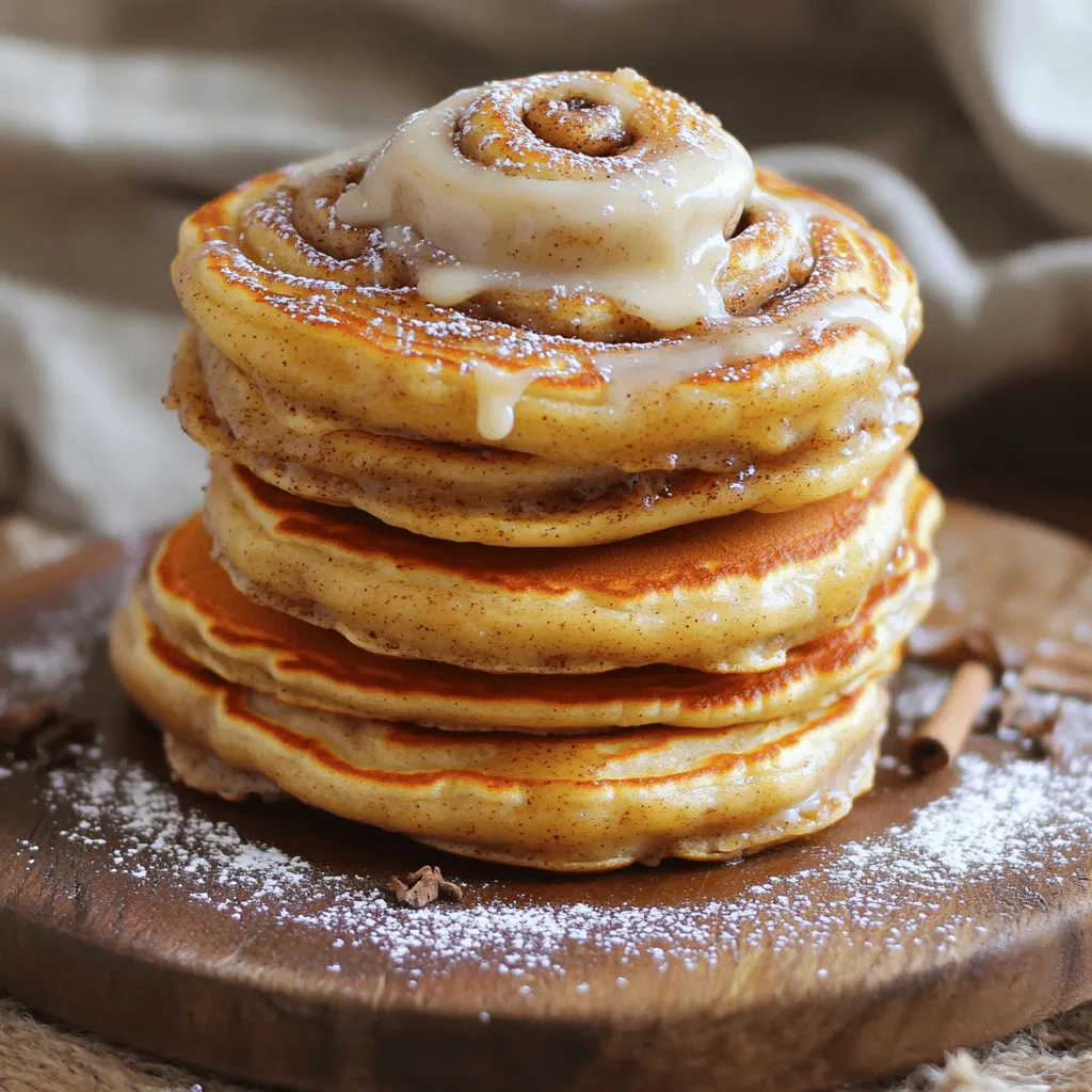 Für unsere Zimtschnecken-Pfannkuchen brauchen wir einige einfache, aber wichtige Zutaten. Hier ist, was du benötigst: - 1 Tasse Weizenmehl - 2 Esslöffel Zucker - 2 Teelöffel Backpulver - 1/2 Teelöffel Natron - 1/4 Teelöffel Salz - 1 Tasse Buttermilch (oder normale Milch mit 1 Esslöffel Essig) - 1 großes Ei - 2 Esslöffel geschmolzene Butter - 1 Teelöffel Vanilleextrakt Diese Zutaten bilden die Basis für einen fluffigen Teig. Der Zimtwirbel macht die Pfannkuchen besonders lecker. Hier sind die benötigten Zutaten: - 1/4 Tasse brauner Zucker - 1 Esslöffel gemahlener Zimt - 2 Esslöffel weiche Butter Diese Mischung verleiht den Pfannkuchen den typischen Zimtgeschmack. Die Frischkäse-Glasur bringt den letzten Schliff. Du brauchst: - 115 Gramm Frischkäse, weich - 1 Tasse Puderzucker - 2 Esslöffel Milch - 1 Teelöffel Vanilleextrakt Diese Glasur macht die Pfannkuchen süß und cremig. Sie rundet das Frühstück perfekt ab. Für die vollständige Anleitung und Zubereitung schaue dir das [Full Recipe] an. Um die Zimtschnecken-Pfannkuchen zu machen, beginne mit den Zutaten. Du brauchst: - 1 Tasse Weizenmehl - 2 Esslöffel Zucker - 2 Teelöffel Backpulver - 1/2 Teelöffel Natron - 1/4 Teelöffel Salz - 1 Tasse Buttermilch (oder normale Milch mit 1 Esslöffel Essig) - 1 großes Ei - 2 Esslöffel geschmolzene Butter - 1 Teelöffel Vanilleextrakt Für die Zimtwirbel-Mischung: - 1/4 Tasse brauner Zucker - 1 Esslöffel gemahlener Zimt - 2 Esslöffel weiche Butter Für die Frischkäse-Glasur: - 115 Gramm Frischkäse, weich - 1 Tasse Puderzucker - 2 Esslöffel Milch - 1 Teelöffel Vanilleextrakt Stelle sicher, dass alles bereit ist. Das macht das Kochen einfacher. Für den Teig mische zuerst das Mehl, den Zucker, das Backpulver, das Natron und das Salz in einer großen Schüssel. Nimm einen Schneebesen und vermenge alles gut. In einer anderen Schüssel rührst du die Buttermilch, das Ei, die geschmolzene Butter und den Vanilleextrakt glatt. Vereine die feuchten Zutaten mit den trockenen. Rühre nur so lange, bis alles vermischt ist. Ein paar Klümpchen sind okay. Zu viel Rühren macht die Pfannkuchen hart. Für den Zimtwirbel mische den braunen Zucker, den gemahlenen Zimt und die weiche Butter in einer kleinen Schüssel. Rühre alles zu einer Paste. Fülle die Mischung in einen Spritzbeutel oder einen Ziploc-Beutel mit abgeschnittener Ecke. So kannst du die Mischung leicht auf die Pfannkuchen bringen. Erhitze eine beschichtete Pfanne bei mittlerer Hitze. Fette sie leicht mit Kochspray oder Butter ein. Gieße für jeden Pfannkuchen etwa 1/3 Tasse Teig in die Pfanne. Nach etwa 2-3 Minuten siehst du Blasen auf der Oberfläche. Dann spritze die Zimtwirbel-Mischung spiralförmig darauf. Brate den Pfannkuchen noch eine weitere Minute. Wenn die Ränder fest aussehen, wende ihn vorsichtig. Brate ihn 1-2 Minuten weiter, bis er goldbraun ist. Wiederhole diesen Schritt, bis der gesamte Teig aufgebraucht ist. Für die Frischkäse-Glasur nimm den weichen Frischkäse und rühre ihn mit Puderzucker, Milch und Vanilleextrakt in einer Schüssel glatt. Die Glasur sollte cremig sein. Jetzt sind deine Zimtschnecken-Pfannkuchen bereit! Serviere sie warm und beträufle sie großzügig mit der Frischkäse-Glasur. Die richtige Konsistenz ist der Schlüssel zu fluffigen Zimtschnecken-Pfannkuchen. Der Teig sollte dick, aber nicht zu fest sein. Achten Sie darauf, die feuchten und trockenen Zutaten nur kurz zu vermischen. Klümpchen sind in Ordnung. Zu viel Rühren macht den Teig zäh. Wenn der Teig zu dick ist, fügen Sie einen Esslöffel Milch hinzu. Testen Sie die Konsistenz, bevor Sie die Pfannkuchen backen. Die Hitze ist wichtig, um perfekte Pfannkuchen zu braten. Zu hohe Hitze kann die Außenseite verbrennen, während die Innenseite roh bleibt. Verwenden Sie mittlere Hitze und fetten Sie die Pfanne leicht ein. Warten Sie, bis Blasen auf der Oberfläche erscheinen, bevor Sie die Zimtwirbel-Mischung hinzufügen. Seien Sie vorsichtig, wenn Sie den Pfannkuchen wenden. Ein Spatel hilft, ihn sanft zu lösen. Servieren Sie die Pfannkuchen warm für den besten Geschmack. Stapeln Sie sie schön auf einem Teller. Beträufeln Sie sie mit der Frischkäse-Glasur. Für zusätzlichen Genuss können Sie frische Beeren wie Erdbeeren oder Himbeeren hinzufügen. Ein Klecks Schlagsahne macht das Frühstück noch leckerer. Zimt oder Puderzucker als Garnitur geben einen tollen Look. Lassen Sie Ihrer Kreativität freien Lauf! Für das vollständige Rezept besuchen Sie den Abschnitt [Full Recipe]. {{image_4}} Für glutenfreie Zimtschnecken-Pfannkuchen tauschen Sie das Weizenmehl aus. Nutzen Sie einfach glutenfreies Mehl. Achten Sie darauf, eine Mischung zu wählen, die gut bindet. Diese Mischung sorgt für eine lockere und fluffige Textur. Messen Sie die Zutaten genau, um die beste Konsistenz zu erreichen. Um eine vegane Version zu machen, ersetzen Sie das Ei durch einen Leinsamen-Ei-Ersatz. Mischen Sie 1 Esslöffel gemahlenen Leinsamen mit 3 Esslöffeln Wasser. Lassen Sie das Gemisch einige Minuten ruhen, bis es gelartig wird. Verwenden Sie pflanzliche Milch und Margarine statt Butter. Diese Optionen geben Ihnen einen tollen Geschmack. Seien Sie kreativ mit Toppings und Füllungen! Frische Früchte wie Bananen oder Beeren passen gut. Auch Nüsse oder Schokoladensplitter sind lecker. Sie können die Pfannkuchen mit einem Hauch Honig oder Sirup garnieren. Die Frischkäse-Glasur lässt sich leicht anpassen. Fügen Sie etwas Kakaopulver hinzu für einen schokoladigen Geschmack. Jede Variation macht das Frühstück spannend und lecker! Weitere Details finden Sie im [Full Recipe]. Wenn du Pfannkuchen übrig hast, bewahre sie in einem luftdichten Behälter auf. Stelle sicher, dass sie gut abgekühlt sind, bevor du sie lagerst. Du kannst sie im Kühlschrank bis zu drei Tage aufbewahren. Um sie aufzuwärmen, lege die Pfannkuchen in die Mikrowelle. Erhitze sie für 30 Sekunden oder bis sie warm sind. Alternativ kannst du sie in einer Pfanne bei niedriger Hitze aufwärmen. Für eine längere Lagerung friere die Pfannkuchen ein. Lege sie zwischen Lagen von Backpapier, damit sie nicht zusammenkleben. Packe sie dann in einen Gefrierbeutel oder einen luftdichten Behälter. So bleiben sie bis zu drei Monate frisch. Wenn du bereit bist zu essen, lasse sie über Nacht im Kühlschrank auftauen oder erwärme sie direkt aus dem Gefrierfach in der Mikrowelle. Eingefrorene Pfannkuchen sind eine tolle schnelle Option. Du kannst sie direkt in die Mikrowelle legen oder in einer Pfanne aufwärmen. Wenn du sie in der Mikrowelle erwärmst, achte darauf, sie in kurzen Intervallen zu überprüfen. Du willst, dass sie warm sind, aber nicht überkochen. Diese Pfannkuchen sind perfekt für ein schnelles Frühstück oder einen Snack zwischendurch. Probiere sie mit etwas frischem Obst oder einem Schuss Sirup! Um Zimtschnecken-Pfannkuchen zu machen, mischen Sie die trockenen Zutaten in einer Schüssel. Fügen Sie dann die feuchten Zutaten hinzu. Rühren Sie nur kurz, bis es gemischt ist. Bereiten Sie die Zimtwirbel-Mischung vor und spritzen Sie sie auf den Pfannkuchenteig. Braten Sie die Pfannkuchen goldbraun und servieren Sie sie warm. Für eine vollständige Anleitung schauen Sie sich das [Full Recipe] an. Ja, Sie können die Frischkäse-Glasur weglassen. Die Pfannkuchen schmecken auch ohne sie gut. Wenn Sie etwas anderes verwenden wollen, probieren Sie Ahornsirup oder Schokoladensauce. Das Rezept ergibt etwa 4 Portionen. Sie bekommen ca. 8 Pfannkuchen. Es ist eine tolle Menge für ein gemütliches Frühstück oder einen Brunch mit Freunden. Wenn Sie keine Buttermilch haben, können Sie normale Milch verwenden. Fügen Sie einfach 1 Esslöffel Essig hinzu und lassen Sie es 5 Minuten stehen. Das macht die Milch sauer und ähnlich wie Buttermilch. Ja, Sie können die Pfannkuchen im Voraus machen. Kochen Sie sie, lassen Sie sie abkühlen und lagern Sie sie im Kühlschrank. Sie können sie dann einfach aufwärmen, wenn Sie bereit sind zu essen. Zimtschnecken-Pfannkuchen sind einfach lecker und vielseitig. Wir haben die Hauptzutaten, die Zubereitung und wichtige Tipps besprochen. Variationen wie glutenfreie und vegane Optionen erweitern die Möglichkeiten noch mehr. Denke daran, Reste richtig zu lagern, damit du länger Freude daran hast. Jetzt bist du bereit, diese köstlichen Pfannkuchen selbst zu machen. Viel Spaß beim Ausprobieren!