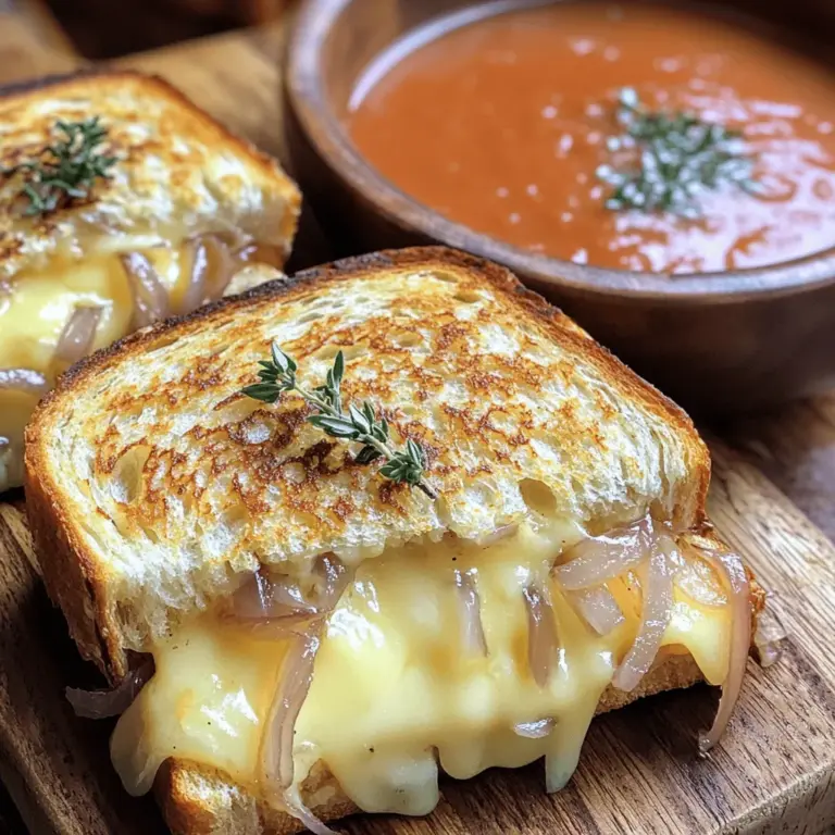 Für den perfekten Französischen Zwiebel-Grilled Cheese benötigst du folgende Zutaten: