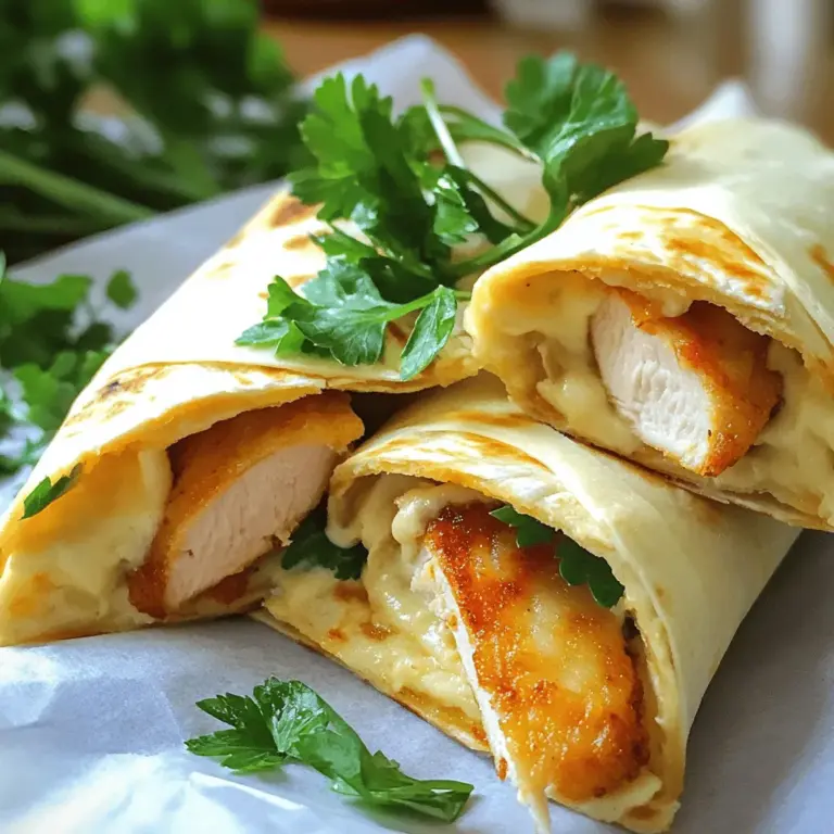Für diese leckeren Wraps brauchst du einige Hauptzutaten: - 2 Hähnchenbrustfilets, in dünne Streifen geschnitten - 4 Tortilla-Wraps - 200 g geriebener Mozzarella - 1/2 Tasse Frischkäse - 2-3 Knoblauchzehen, fein gehackt