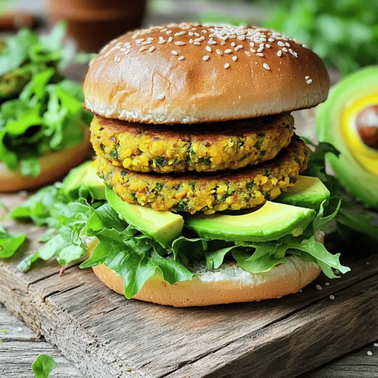 Die Hauptzutaten für die Patties sind einfach und gut. Ich verwende: - 1 Tasse gekochte schwarze Bohnen, püriert - 1/2 Tasse gekochter Quinoa - 1/2 Tasse geriebene Karotten - 1/2 Tasse fein gehackte Paprika (jede Farbe) - 1/4 Tasse frisch gehackter Koriander - 1/4 Tasse Semmelbrösel (Vollkorn für eine gesündere Option) - 2 Esslöffel Chiasamen (oder gemahlene Leinsamen), eingeweicht in 6 Esslöffeln Wasser - 2 Teelöffel Kreuzkümmel - 1 Teelöffel Knoblauchpulver - Salz und Pfeffer nach Geschmack - Olivenöl zum Braten Diese Zutaten geben den Patties eine tolle Textur und Geschmack. Ich liebe es, die Patties mit zusätzlichen Zutaten zu verfeinern. Hier sind einige Vorschläge: - 1/4 Tasse Mais für eine süße Note - 1/2 Tasse Zucchini, gerieben, für mehr Feuchtigkeit - 1/4 Tasse Feta-Käse für einen herzhaften Geschmack - Gewürze wie Paprika oder Chili für mehr Schärfe Diese Ergänzungen machen die Patties noch interessanter. Es gibt viele gesunde Alternativen, die du ausprobieren kannst. Hier sind einige meiner Lieblingsideen: - Verwende statt Semmelbrösel Haferflocken für mehr Ballaststoffe. - Ersetze die Bohnen durch Linsen für einen anderen Geschmack. - Nutze Süßkartoffeln anstelle von Quinoa für eine süßere Variante. - Füge Spinat oder Grünkohl hinzu, um mehr Nährstoffe zu integrieren. Diese Tipps helfen dir, die Patties gesund und lecker zu halten. Für die vollständige Anleitung und alle Schritte zur Zubereitung, schau dir das Full Recipe an! Zuerst bereite die Chiasamen vor. Mische sie mit Wasser in einer kleinen Schüssel. Lass die Mischung etwa 5 Minuten stehen. Sie wird dick und klebrig. Das hilft, die Patties zusammenzuhalten. Jetzt brauchst du eine große Schüssel. In diese gibst du die pürierten schwarzen Bohnen, den gekochten Quinoa, die geriebenen Karotten und die gehackten Paprika. Füge auch den frisch gehackten Koriander hinzu. Diese Zutaten sorgen für Geschmack und Textur. Jetzt geht es darum, die Patties zu formen. Gib die eingeweichten Chiasamen, die Semmelbrösel, den Kreuzkümmel und das Knoblauchpulver in die große Schüssel. Vergiss nicht, Salz und Pfeffer hinzuzufügen. Mische alles gut durch, bis eine homogene Masse entsteht. Nimm dann eine Handvoll der Mischung und forme sie zu einem Patty. Die Patties sollten etwa 1,5 cm dick sein. Je nach Größe bekommst du 6 bis 8 Patties. Erhitze eine Pfanne bei mittlerer Hitze. Gib etwas Olivenöl hinein, bis es heiß ist. Lege die Patties vorsichtig in die Pfanne. Brate sie für 5 bis 6 Minuten auf jeder Seite. Sie sollten goldbraun und knusprig sein. Nimm die Patties aus der Pfanne und lege sie auf ein Papiertuch, um überschüssiges Öl abzutropfen. So bleiben sie lecker und nicht zu fettig. Um die perfekte Konsistenz für die Patties zu erzielen, ist es wichtig, die Zutaten gut zu mischen. Die pürierten schwarzen Bohnen sollten nicht zu flüssig sein. Sie können die Bohnen einfach mit einer Gabel zerdrücken. Wenn die Mischung zu trocken ist, fügen Sie mehr Wasser oder etwas Olivenöl hinzu. Der Chia-Samen wirkt wie ein Bindemittel und hilft, die Patties zusammenzuhalten. Lassen Sie die Mischung etwas ruhen, damit die Masse fester wird. Die Gewürze machen den Unterschied. Kreuzkümmel verleiht den Patties einen warmen, erdigen Geschmack. Knoblauchpulver bringt eine tolle Note. Fühlen Sie sich frei, auch Paprikapulver oder Chili für etwas Schärfe hinzuzufügen. Frische Kräuter, wie Koriander, geben einen frischen Geschmack. Experimentieren Sie mit verschiedenen Gewürzen, um die Aromen zu verändern. Servieren Sie die Patties auf Vollkornbrötchen. Toppen Sie sie mit frischem Gemüse wie Salat, Tomaten und Avocado. Eine leckere Sauce macht alles besser. Yogurt oder Tahini sind tolle Optionen. Für eine schöne Präsentation stapeln Sie die Burger hoch und streuen Sie Sesamkörner darüber. Das sieht nicht nur gut aus, sondern schmeckt auch fantastisch! {{image_4}} Wenn du eine vegane Option suchst, ist diese Rezept perfekt. Die Patties sind bereits vegan. Du kannst sie auch variieren, indem du verschiedene Hülsenfrüchte nutzt. Probiere Kichererbsen oder Linsen. Diese bringen einen tollen Geschmack und die gleiche Konsistenz. Um die Patties glutenfrei zu machen, ersetze die Semmelbrösel durch glutenfreie Brösel oder Haferflocken. Achte darauf, dass die Haferflocken glutenfrei sind. Das sorgt für eine tolle Textur und Geschmack. Du kannst auch gemahlene Nüsse hinzufügen. Diese geben zusätzlichen Biss und Nährstoffe. Du kannst die Patties mit vielen Zutaten anpassen. Füge verschiedene Gewürze wie Paprika oder Chili hinzu, um die Patties schärfer zu machen. Für einen rauchigen Geschmack, füge geräuchertes Paprikapulver hinzu. Wenn du es süßer magst, probiere Mais oder Süßkartoffeln. Diese Zutaten bringen neue Aromen. Selbst wenn du das Grundrezept befolgst, kannst du kreativ werden. Experimentiere mit Kräutern wie Basilikum oder Thymian. Das wird jedem Biss mehr Tiefe geben. Verwende die Zutaten, die du magst, um deine perfekten Veggie Burger-Patties zu kreieren. Du findest viele Ideen in der [Full Recipe]. Bewahre die Patties in einem luftdichten Behälter auf. Sie bleiben frisch für drei bis vier Tage. Achte darauf, die Patties kühl zu lagern. So bleibt der Geschmack erhalten. Du kannst sie einfach erwärmen, wenn du sie essen möchtest. Du kannst die Patties auch einfrieren. Lege sie auf ein Backblech, bevor du sie in den Behälter gibst. So kleben sie nicht zusammen. Wickel sie gut in Frischhaltefolie oder verwende einen Gefrierbeutel. Sie halten bis zu drei Monate im Gefrierschrank. Wenn du sie essen möchtest, lasse sie über Nacht im Kühlschrank auftauen. Die Patties sind nach dem Kochen am besten. Im Kühlschrank sind sie drei bis vier Tage gut. Wenn du sie eingefroren hast, verwende sie innerhalb von drei Monaten. So bleibt der Geschmack frisch. Du kannst die Patties auch als Snack oder in einem Salat verwenden. Sie sind vielseitig und lecker. Für die beste Qualität achte darauf, sie richtig zu lagern. In meinem [Full Recipe] findest du mehr Tipps! Um die Patties gesünder zu machen, können Sie einige einfache Änderungen vornehmen. Verwenden Sie Vollkornbrösel anstelle von normalen Bröseln. Dies erhöht den Ballaststoffgehalt. Fügen Sie mehr Gemüse wie Spinat oder Zucchini hinzu. Diese Zutaten sind nährstoffreich und schmecken toll. Reduzieren Sie das Öl beim Braten oder nutzen Sie eine Grillpfanne. Dies hilft, den Fettgehalt zu senken. Sie können auch weniger Salz verwenden und stattdessen mehr Gewürze hinzufügen, um den Geschmack zu verbessern. Ja, die Patties lassen sich wunderbar auf dem Grill zubereiten. Achten Sie darauf, dass der Grill gut vorgeheizt ist. Ölen Sie den Grillrost leicht, damit die Patties nicht kleben. Grillen Sie die Patties etwa 4-5 Minuten pro Seite. Dies gibt ihnen eine schöne Grillmarkierung und einen rauchigen Geschmack. Verwenden Sie eine Grillmatte oder Folie, um das Wenden zu erleichtern. So bleiben die Patties ganz und zerfallen nicht. Zu Veggie-Burgern passen viele leckere Beilagen. Ein frischer Salat ist immer eine gute Wahl. Verwenden Sie knackiges Gemüse und ein leichtes Dressing. Sie können auch Süßkartoffel-Pommes machen. Diese sind einfach zuzubereiten und sehr beliebt. Eine Avocado-Dip oder Hummus sind tolle Ergänzungen. Sie bieten gesunde Fette und Geschmack. Für ein besonderes Erlebnis können Sie auch gegrilltes Gemüse oder Maiskolben servieren. Diese Anleitung hat Ihnen gezeigt, wie Sie leckere Patties zubereiten. Wir haben die Hauptzutaten, gesunde Alternativen und verschiedene Variationen betrachtet. Außerdem gab es Tipps zur perfekten Konsistenz und Lagerung. Denken Sie daran, dass Sie die Patties nach Ihrem Geschmack anpassen können. Experimentieren Sie mit Gewürzen und Zutaten, um neue Favoriten zu finden. So genießen Sie jede Mahlzeit noch mehr. Nutzen Sie die Tipps und Tricks für großartige Patties zu Hause.