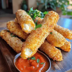 Für köstliche Mozzarella-Sticks benötigst du: - 450 g Mozzarella, in 1,25 cm dicke Sticks geschnitten - 120 g Weizenmehl - 2 große Eier - 100 g Paniermehl (vorzugsweise Panko für extra Crunch) - 1 Teelöffel Knoblauchpulver - 1 Teelöffel getrockneter Oregano - 1 Teelöffel Paprika - Salz und Pfeffer nach Geschmack - Pflanzenöl zum Frittieren - Marinara-Soße zum Servieren Diese Zutaten sind einfach zu finden und machen deine Mozzarella-Sticks unwiderstehlich. Um den Geschmack zu verbessern, kannst du folgende Zutaten hinzufügen: - Frische Kräuter wie Basilikum oder Petersilie - Chili-Flocken für etwas Schärfe - Parmesan-Käse für mehr Tiefe im Geschmack - Zitronensaft für einen frischen Kick Diese Extras bringen Abwechslung und machen das Gericht noch interessanter. Die Wahl der richtigen Zutaten ist wichtig. Hier sind einige Tipps: - Wähle frischen Mozzarella. Er hat einen besseren Geschmack. - Panko-Paniermehl sorgt für einen extra knusprigen Biss. - Hochwertiges Pflanzenöl ist wichtig für den Frittierprozess. Es sollte hohen Temperaturen standhalten. Mit diesen Empfehlungen stellst du sicher, dass deine Mozzarella-Sticks perfekt werden. Wenn du die Zutaten gut wählst, sind deine Sticks ein Hit! Für die vollständige Anleitung und Zubereitung, schau dir das [Full Recipe] an. Zuerst nehme ich die Mozzarella und schneide ihn in 1,25 cm dicke Sticks. Dann lege ich die Sticks für 30 Minuten in das Gefrierfach. Das hilft, sie fest zu machen. So schmelzen sie beim Frittieren nicht zu schnell. Jetzt richte ich meine Panierstation ein. Ich brauche drei flache Schalen. In die erste Schale kommt Weizenmehl mit einer Prise Salz und Pfeffer. In die zweite Schale verquirle ich zwei große Eier. In die dritte Schale gebe ich das Paniermehl, Knoblauchpulver, Oregano und Paprika. Ich mische alles gut. Ich nehme die Mozzarella-Sticks aus dem Gefrierfach. Dann arbeite ich einen Stick nach dem anderen. Zuerst rolle ich den Stick im Mehl. Er muss gleichmäßig bedeckt sein. Dann tauche ich ihn in die Eiermischung. Schließlich wende ich ihn in der Paniermehlmischung und drücke leicht. So bleibt die Panade gut haften. Ich wiederhole das für alle Sticks und lege sie für 15 Minuten ins Gefrierfach. Jetzt erhitze ich etwa 5 cm Pflanzenöl in einer tiefen Pfanne. Die Hitze sollte mittelhoch sein, etwa 180°C. Ich teste das Öl mit einem Stück Paniermehl. Wenn es sprudelt, ist es bereit. Ich gebe vorsichtig einige Sticks ins heiße Öl. Ich überlade die Pfanne nicht. Ich frittiere die Sticks 2-3 Minuten pro Seite, bis sie goldbraun sind. Dann nehme ich sie mit einem Schaumlöffel heraus und lasse sie auf Papierhandtüchern abtropfen. Die heißen Mozzarella-Sticks sind jetzt fertig. Ich serviere sie auf einer schönen Platte. Dazu gibt es eine kleine Schüssel mit Marinara-Soße zum Dippen. Das sieht lecker aus und schmeckt köstlich! Um eine perfekte Panade zu erreichen, brauchst du die richtige Technik. Hier sind einige Tipps: - Verwende Panko: Panko sorgt für extra Crunch. Es ist leichter und luftiger als normales Paniermehl. - Kühlzeit: Lasse die panierten Sticks nach dem Panieren für 15 Minuten im Gefrierfach. Dies hilft, die Panade beim Frittieren zu fixieren. - Doppelte Panade: Für einen noch knusprigeren Biss kannst du die Sticks zweimal panieren. Tauche sie nach der ersten Schicht erneut in die Eier und dann in das Paniermehl. Frittieren kann knifflig sein. Hier sind gängige Fehler und wie du sie vermeidest: - Öltemperatur: Achte darauf, dass das Öl heiß genug ist. Wenn es zu kalt ist, saugen die Sticks das Öl auf. - Nicht überladen: Frittiere nur einige Sticks auf einmal. Überladung senkt die Temperatur des Öls und führt zu matschigen Sticks. - Richtig abtropfen: Lass die frittierten Sticks auf Papierhandtüchern abtropfen. So entfernst du überschüssiges Öl. Die Gewürze machen einen großen Unterschied. Hier sind einige Ideen, um die Mozzarella-Sticks zu personalisieren: - Kräuter: Füge frische Kräuter wie Basilikum oder Petersilie zur Panade hinzu. Das gibt Geschmack und Farbe. - Schärfe: Wenn du es scharf magst, füge etwas Cayennepfeffer oder Chili-Pulver hinzu. - Käsevariationen: Experimentiere mit anderen Käsesorten. Cheddar oder Pepper Jack geben neue Aromen. Für die vollständige Zubereitung schaue dir das [Full Recipe] an. {{image_4}} Möchtest du eine gesündere Option? Dann probiere die Zubereitung im Air Fryer. Du sparst Öl und erhältst trotzdem einen knusprigen Snack. Stelle den Air Fryer auf 200 °C ein. Lege die panierten Mozzarella-Sticks in den Korb. Frittiere sie für 6-8 Minuten. Wende sie nach der Hälfte der Zeit. So bekommst du eine gleichmäßige Bräunung. Eine weitere gesunde Variante sind gebackene Mozzarella-Sticks. Heize den Ofen auf 220 °C vor. Lege die panierten Sticks auf ein Backblech, das mit Backpapier ausgelegt ist. Sprühe leicht mit Öl, um das Bräunen zu fördern. Backe sie für 10-12 Minuten, bis sie goldbraun sind. Diese Option ist leicht und ebenso lecker! Möchtest du etwas Neues probieren? Füge Füllungen hinzu! Du kannst frischen Basilikum oder Jalapeños für eine würzige Note verwenden. Auch eine Mischung aus Kräutern kann den Geschmack verbessern. Bei der Panade kannst du auch Parmesan oder andere Käsesorten einstreuen. So werden deine Mozzarella-Sticks einzigartig und lecker! Wenn du die Grundrezepte ausprobierst, kannst du die Variationen nach Belieben anpassen. Die Möglichkeiten sind endlos! Für die vollständige Anleitung schau dir das Full Recipe an. Um übrig gebliebene Mozzarella-Sticks gut zu lagern, lege sie in einen luftdichten Behälter. Stelle sicher, dass sie vollständig abgekühlt sind. So bleiben sie frisch und lecker. Du kannst sie auch in Folie einwickeln, aber der Behälter ist besser. Lagere sie im Kühlschrank. Wenn du deine Mozzarella-Sticks wieder aufwärmen möchtest, benutze den Ofen. Heize den Ofen auf 180 °C vor. Lege die Sticks auf ein Backblech und backe sie für etwa 10 Minuten. So werden sie wieder knusprig. Du kannst sie auch in der Mikrowelle aufwärmen, aber so werden sie nicht so knusprig. Im Kühlschrank halten die Mozzarella-Sticks etwa 3 bis 4 Tage. Wenn du sie länger aufbewahren möchtest, lege sie in den Gefrierschrank. Dort bleiben sie bis zu 3 Monate frisch. Stelle sicher, dass du sie gut verpackst, um Frostschäden zu vermeiden. Vor dem Frittieren solltest du die gefrorenen Sticks nicht auftauen. Das sorgt dafür, dass sie beim Frittieren schön knusprig bleiben. Du findest das vollständige Rezept für die köstlichen Mozzarella-Sticks in der Rezeptbeschreibung. Die Zubereitung der Mozzarella-Sticks dauert etwa 20 Minuten. Wenn Sie das Frittieren einbeziehen, sind es insgesamt etwa 30 Minuten. Diese Zeit umfasst das Panieren und Frittieren bis zur perfekten goldbraunen Farbe. Ja, Sie können die Mozzarella-Sticks im Voraus zubereiten. Bereiten Sie sie einfach bis zum Frittieren vor und lagern Sie sie im Gefrierfach. So sind sie bereit, wenn der Hunger kommt. Frittieren Sie sie dann frisch, wenn Sie bereit sind zu essen. Neben Marinara-Soße können Sie viele Dips verwenden. Probieren Sie Ranch-Dressing oder BBQ-Sauce. Auch eine scharfe Salsa passt gut dazu. Es gibt viele Optionen, um Ihren Geschmack zu treffen. Um die Mozzarella-Sticks knusprig zu halten, lagern Sie sie auf einem Gitter. Vermeiden Sie, sie auf einen Teller zu legen, da sie sonst weich werden. Wenn Sie sie aufbewahren, lassen Sie sie vollständig abkühlen, bevor Sie sie in einem luftdichten Behälter lagern. Mozzarella-Sticks sind einfach zu machen und lecker. Wir haben die besten Zutaten, die Schritte und hilfreiche Tipps besprochen. Vergessen Sie nicht, Ihre Panade gut zu machen und häufige Fehler zu vermeiden. Variieren Sie das Rezept mit einem Air Fryer oder gesunden Optionen. Lagern Sie übrig gebliebene Sticks richtig und genießen Sie sie später. Mit diesen Ratschlägen sind Sie bereit, köstliche Mozzarella-Sticks zu zaubern. Viel Spaß beim Kochen und Teilen!