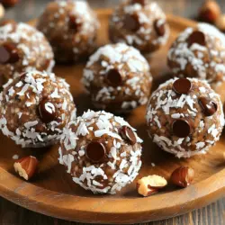 Um die perfekten Schokoladen-Haselnuss-Energieme Balls herzustellen, brauchst du einige wichtige Zutaten. Hier sind die Hauptbestandteile: - 1 Tasse Haselnüsse, geröstet - 1 Tasse entsteinte Datteln, grob gehackt - 2 Esslöffel Kakaopulver - 2 Esslöffel Nussbutter (Haselnuss- oder Mandelbutter) - 1 Esslöffel Ahornsirup (optional für zusätzliche Süße) - 1 Teelöffel Vanilleextrakt - 1/4 Teelöffel Meersalz - 1/4 Tasse Zartbitterschokoladentropfen (milchfrei, falls gewünscht) - 1/2 Tasse ungesüßte, geraspelte Kokosnuss (zum Wälzen) Jede dieser Zutaten bringt Geschmack und Nährstoffe in die Bällchen. Die Haselnüsse geben Crunch, während die Datteln für Süße sorgen. Für mehr Abwechslung kannst du weitere Zutaten hinzufügen. Hier sind einige Ideen: - Chiasamen oder Leinsamen für einen zusätzlichen Nährstoffkick - Proteinpulver, um die Bällchen noch gesünder zu machen - Gewürze wie Zimt oder Muskatnuss für einen besonderen Geschmack - Trockenfrüchte wie Cranberries oder Aprikosen für mehr Süße und Textur Diese Zutaten machen die Energiebälle noch interessanter und gesünder. Die Auswahl der richtigen Zutaten ist wichtig für den Geschmack. Hier sind einige Tipps: - Wähle frische, hochwertige Haselnüsse. Sie sollten knackig und aromatisch sein. - Achte darauf, dass die Datteln weich sind. Sie sollten leicht zu zerkleinern sein. - Verwende reines Kakaopulver ohne Zucker für den besten Geschmack. - Entscheide dich für natürliche Nussbutter ohne Zusatzstoffe. So schmecken die Bällchen besser. Wenn du diese Tipps beachtest, werden deine Energiebälle köstlich und nahrhaft. Für die vollständige Zubereitung schaue dir das Full Recipe an. Zuerst röste die Haselnüsse. Leg sie auf ein Backblech und backe sie bei 180 Grad für 10 Minuten. Lass die Nüsse abkühlen. Dann gib die gerösteten Nüsse in eine Küchenmaschine. Püriere sie, bis sie eine grobe Mehlkonsistenz haben. Achte darauf, nicht zu lange zu pürieren. Ansonsten wird die Mischung zu Nussbutter. Jetzt fügst du die gehackten Datteln, das Kakaopulver, die Nussbutter, den Ahornsirup, den Vanilleextrakt und das Meersalz zu den Haselnüssen hinzu. Verarbeite alles in der Küchenmaschine. Mische die Zutaten, bis sie klebrig sind und gut zusammenhalten. Falls die Mischung zu trocken ist, füge einen Teelöffel Wasser hinzu. So erreichst du die perfekte Konsistenz. Nimm etwa 1 Esslöffel der Mischung und forme ihn zwischen deinen Händen zu einer Kugel. Wiederhole dies, bis du alle Bällchen geformt hast. Wälze jedes Energiebällchen in der ungesüßten, geraspelten Kokosnuss. Achte darauf, dass sie gleichmäßig bedeckt sind. Lege die Energiebälle auf ein Backblech und stelle sie für mindestens 30 Minuten in den Kühlschrank. So werden sie fest und lecker. Du findest das vollständige Rezept in der Kategorie "Full Recipe". Um die perfekte Konsistenz zu erreichen, püriere die Haselnüsse zuerst grob. Du willst ein nussiges Mehl, nicht Nussbutter. Mische die restlichen Zutaten gut, bis die Masse klebrig ist. Wenn die Mischung zu trocken ist, füge einen Teelöffel Wasser hinzu. Drücke die Mischung fest zusammen, um sicherzustellen, dass sie gut hält. Die richtige Konsistenz ist wichtig, damit die Bällchen nicht auseinanderfallen. Falls du keine Nussbutter hast, gibt es tolle Alternativen. Du kannst Sonnenblumenkernbutter oder Erdnussbutter verwenden. Beide Varianten geben den Bällchen einen leckeren Geschmack. Achte darauf, dass die Konsistenz ähnlich bleibt. Manche mögen auch Kokosnussbutter für einen tropischen Twist. Die Präsentation ist wichtig, um die Energiebälle ansprechend zu zeigen. Lege sie auf einen schönen Teller oder in ein Glas. Du kannst das Glas mit Jute oder Band dekorieren. Streue einige geröstete Haselnüsse darüber für einen schönen Kontrast. Auch frische Minzblätter können die Präsentation auflockern. Diese kleinen Details machen deine Energiebälle zu einem echten Hingucker. {{image_4}} Wenn du eine vegane Option suchst, kannst du die Nussbutter durch eine pflanzliche Alternative ersetzen. Mandelbutter oder Erdnussbutter passen gut. Achte darauf, dass die Schokolade milchfrei ist. Du kannst auch Agavendicksaft statt Ahornsirup verwenden. Diese Alternativen machen die Energiebälle lecker und rein pflanzlich. Die Schokoladen-Haselnuss-Energieme Balls sind von Natur aus glutenfrei. Achte jedoch darauf, dass die verwendeten Zutaten, wie die Nüsse und Datteln, keine glutenhaltigen Spuren enthalten. So kannst du sicher sein, dass jeder sie genießen kann. Wenn du noch mehr Abwechslung möchtest, probiere verschiedene Nüsse oder Samen. Um die Energiebälle nahrhafter zu machen, kannst du Proteinpulver hinzufügen. Ein bis zwei Esslöffel reichen aus. Chiasamen oder Leinsamen sind auch tolle Zusätze. Diese Superfoods bieten viele Nährstoffe. Sie machen deine Bällchen noch gesünder und geben einen kleinen Crunch. So kannst du mit einfachen Zutaten viel erreichen. Für das komplette Rezept, schau dir die [Full Recipe] an. Um die Schokoladen-Haselnuss-Energieme Balls frisch zu halten, bewahre sie in einem luftdichten Behälter auf. Ein Glasbehälter eignet sich gut. So bleiben sie für lange Zeit lecker. Du kannst auch ein Stück Backpapier zwischen die Bällchen legen. Das verhindert, dass sie zusammenkleben. Im Kühlschrank halten die Energiebälle etwa eine Woche. Sie bleiben frisch und schmackhaft. Wenn du sie länger aufbewahren möchtest, friere sie ein. Im Gefrierfach sind sie bis zu drei Monate haltbar. Achte darauf, sie in einem gefriergeeigneten Behälter zu lagern. Um Verderb zu vermeiden, achte darauf, die Bällchen kühl und trocken zu lagern. Vermeide direkte Sonneneinstrahlung. Wenn du sie aus dem Kühlschrank nimmst, lass sie kurz bei Raumtemperatur stehen. So schmecken sie am besten. Wenn du den Full Recipe befolgst, hast du eine perfekte Mischung, die lange hält. Du kannst 2 bis 3 Energiebälle pro Portion essen. Diese Snacks sind nahrhaft und geben dir viel Energie. Wenn du aktiv bist, kannst du auch mehr genießen. Höre auf deinen Körper und esse, bis du satt bist. Ja, die Zutaten können leicht variiert werden. Du kannst verschiedene Nüsse nutzen, wie Mandeln oder Walnüsse. Auch Trockenfrüchte wie Aprikosen oder Feigen sind tolle Alternativen. Sei kreativ und probiere neue Kombinationen aus. Die Zubereitung dauert nur etwa 15 Minuten. Die Kühlung benötigt mindestens 30 Minuten. Insgesamt brauchst du also etwa 45 Minuten, um die Schokoladen-Haselnuss-Energieme Balls fertigzustellen. Das Warten lohnt sich auf jeden Fall! Ja, diese Energiebälle sind gesund. Sie enthalten gesunde Fette aus Haselnüssen und Nussbutter. Datteln bieten natürliche Süße und Ballaststoffe. Sie sind ideal als Snack für zwischendurch oder nach dem Sport. Du kannst die Zutaten in jedem Supermarkt finden. Besuche die Abteilungen für Nüsse, Trockenfrüchte und Backwaren. Auch Bio-Läden haben oft die besten Zutaten. Online-Shops sind ebenfalls eine gute Option, um alles bequem zu bestellen. Für das vollständige Rezept schau dir den Abschnitt "Full Recipe" an. Die Schokoladen-Haselnuss-Energieme Balls sind einfach zuzubereiten und lecker. Du hast gelernt, welche Zutaten wichtig sind und wie du Variationen machst. Die Tipps helfen, die beste Konsistenz zu erreichen und sie schick zu präsentieren. Denke auch an die optimale Lagerung und Haltbarkeit. Energiebälle sind eine gesunde Snack-Option. Nutze diesen einfachen Weg, um sie zu genießen und anzupassen. Setze dein Wissen ein und kreiere deine perfekten Energieme Balls.