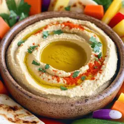 Für das perfekte Hummus benötigst du folgende Zutaten: - 1 Dose (15 oz) Kichererbsen, abgetropft und abgespült - 60 ml Tahini - 30 ml Olivenöl - 30 ml frischer Zitronensaft - 1 Knoblauchzehe, gehackt - 1/2 Teelöffel gemahlener Kreuzkümmel - Salz, nach Geschmack - Wasser, nach Bedarf - Paprika und frische Petersilie zum Garnieren Die Qualität deiner Zutaten macht einen großen Unterschied. Wähle Kichererbsen, die frisch oder gut konserviert sind. Die Tahini sollte aus 100 % Sesam bestehen, ohne Zusatzstoffe. Olivenöl ist am besten, wenn es extra vergine ist. Achte auf frische Zitrone; der Saft bringt viel Geschmack. Frischer Knoblauch gibt dem Hummus eine tolle Note. Wenn du die Gewürze auswählst, achte darauf, dass sie frisch und aromatisch sind. Hier sind einige Nährwerte, die dir helfen, die Vorteile der Hauptzutaten zu verstehen: - Kichererbsen: Reich an Protein und Ballaststoffen, gut für die Verdauung. - Tahini: Enthält gesunde Fette und Mineralien wie Kalzium und Eisen. - Olivenöl: Voll mit Antioxidantien, fördert ein gesundes Herz. - Zitronensaft: Vitamin C-Quelle, unterstützt das Immunsystem. - Knoblauch: Hat viele gesundheitliche Vorteile, stärkt das Immunsystem. Mit diesen Zutaten bereitest du ein köstliches Hummus zu. Du kannst das Hummus-Himmel Rezept nutzen, um ein einfaches, aber leckeres Gericht zu machen. Um einen großartigen Hummus zu machen, brauchen wir Kichererbsen. Ich verwende oft eine Dose Kichererbsen. Diese sind schnell und einfach. Zuerst öffne ich die Dose und gieße das Wasser ab. Dann spüle ich die Kichererbsen unter fließendem Wasser ab. So schmecken sie frischer und besser. Wenn du frische Kichererbsen benutzen möchtest, solltest du sie vorher einweichen und kochen. Jetzt kommt der spaßige Teil: die Herstellung des Hummus! Ich gebe die abgetropften Kichererbsen in meine Küchenmaschine. Dazu kommen Tahini, Olivenöl, frischer Zitronensaft, gehackter Knoblauch und gemahlener Kreuzkümmel. Eine Prise Salz darf nicht fehlen. Dann mixe ich alles gut durch, bis die Mischung cremig und glatt ist. Wenn der Hummus zu dick ist, füge ich nach Bedarf Wasser hinzu. Ich probiere die Mischung und passe die Gewürze an, bis sie perfekt schmeckt. Die Garnitur macht deinen Hummus besonders! Ich fülle den Hummus in eine Schüssel. Mit der Rückseite eines Löffels forme ich eine kleine Mulde in der Mitte. Dann gebe ich einen kleinen Schuss Olivenöl hinein. Zum Schluss bestreue ich den Hummus mit Paprika und frischer Petersilie. So sieht er toll aus und schmeckt noch besser! Vergiss nicht, ihn mit Pita-Brot oder Gemüsesticks zu servieren. Jetzt hast du die Schritt-für-Schritt-Anleitung für deinen eigenen Hummus. Folge dem [Full Recipe] und entdecke die Freude am Kochen! Beim Hummus machen gibt es einige häufige Fehler. Ein Fehler ist, die Kichererbsen nicht gut abzuspülen. Das kann den Geschmack beeinflussen. Ein weiterer Fehler ist, zu wenig Wasser hinzuzufügen. Wenn die Masse zu dick ist, wird der Hummus nicht cremig. Vermeiden Sie auch, den Knoblauch zu übermixen. Das kann den Geschmack bitter machen. Die perfekte Konsistenz ist wichtig für leckeren Hummus. Beginnen Sie mit der Basis aus Kichererbsen und Tahini. Mixen Sie alles gut. Fügen Sie dann langsam Wasser hinzu. Nutzen Sie einen Esslöffel, um die Menge zu steuern. Mixen Sie weiter, bis der Hummus schön cremig ist. Überprüfen Sie die Konsistenz oft. So können Sie sicherstellen, dass er nicht zu flüssig wird. Hummus ist sehr anpassbar. Sie können den Geschmack leicht ändern. Fügen Sie mehr Zitronensaft für einen frischen Kick hinzu. Wenn Sie es würziger mögen, probieren Sie mehr Kreuzkümmel oder Paprika. Auch gerösteter Knoblauch kann einen tollen Geschmack bringen. Experimentieren Sie mit Kräutern wie Petersilie oder Koriander. Passen Sie die Gewürze nach Ihrem Geschmack an. So machen Sie Ihr Hummus einzigartig und lecker! {{image_4}} Hummus ist so vielseitig! Hier sind einige leckere Varianten, die du ausprobieren kannst. Um gerösteten Knoblauch Hummus zu machen, nimm vier ganze Knoblauchzehen. Röste sie in etwas Olivenöl, bis sie weich sind. Lass sie abkühlen und füge sie dann zu deinem Hummus hinzu. Dieser Hummus hat einen süßen, weichen Geschmack. Es wird deine Gäste beeindrucken! Für rote Beete Hummus, koche eine kleine Rote Beete, bis sie zart ist. Lass sie abkühlen und schäle sie. Schneide die Rote Beete in Stücke und füge sie deinem Hummus hinzu. Dieser Hummus hat eine schöne Farbe und einen erdigen Geschmack. Es ist ein echter Hingucker auf jedem Tisch! Wenn du es scharf magst, probiere Chili Hummus. Füge eine kleine, frische Chili oder etwas Chilipulver zu deinem Hummus hinzu. Du kannst die Menge nach deinem Geschmack anpassen. Dieser Hummus hat einen würzigen Kick, der gut zu vielen Snacks passt. Diese Varianten zeigen, wie kreativ du mit Hummus sein kannst. Jede Variante bringt neue Aromen und Farben auf deinen Tisch. Du kannst die Rezepte ganz einfach nach dem [Full Recipe] zubereiten und deinen Freunden servieren. Nach dem Zubereiten von Hummus ist die richtige Lagerung wichtig. Ich empfehle, den Hummus in einen luftdichten Behälter zu füllen. So bleibt er frisch und lecker. Lagern Sie ihn im Kühlschrank. Dort hält sich der Hummus bis zu fünf Tage. Achten Sie darauf, die Oberfläche mit etwas Olivenöl zu bedecken. Das hilft, die Frische zu bewahren. Wenn Sie mehr Hummus gemacht haben, als Sie essen können, frieren Sie ihn ein. Füllen Sie den Hummus in einen gefrierfesten Behälter oder in Gefrierbeutel. Lassen Sie etwas Platz, da der Hummus beim Gefrieren expandiert. So bleibt er bis zu drei Monate frisch. Zum Auftauen einfach über Nacht im Kühlschrank lassen. Rühren Sie ihn gut durch, bevor Sie ihn genießen. Frische ist der Schlüssel zu einem großartigen Hummus. Überprüfen Sie immer das Haltbarkeitsdatum der Kichererbsen. Das beeinflusst die Qualität des Hummus. Achten Sie auf Veränderungen im Geruch oder der Farbe. Wenn der Hummus seltsam riecht oder sich verfärbt, werfen Sie ihn weg. Bei richtiger Lagerung bleibt Ihr Hummus geschmackvoll und sicher zu essen. Hummus bleibt frisch, wenn Sie ihn gut lagern. Sie können es bis zu fünf Tage im Kühlschrank aufbewahren. Stellen Sie sicher, dass der Behälter fest verschlossen ist. Wenn Sie Hummus länger genießen möchten, frieren Sie ihn ein. Im Gefrierfach hält er bis zu drei Monate. Denken Sie daran, ihn vor dem Servieren langsam im Kühlschrank aufzutauen. Ja, Sie können verschiedene Hülsenfrüchte für Hummus verwenden. Kichererbsen sind klassisch, aber auch schwarze Bohnen oder Linsen sind großartig. Sie können sogar Erbsen ausprobieren! Jede Hülsenfrucht bringt ihren eigenen Geschmack und ihre eigene Farbe. Experimentieren Sie mit verschiedenen Sorten, um neue Geschmäcker zu entdecken. Hummus hat seine Wurzeln im Nahen Osten. Viele Länder beanspruchen, das beste Hummus-Rezept zu haben. Es ist ein beliebtes Gericht in Ländern wie Libanon, Israel und der Türkei. Das Gericht ist einfach und nahrhaft. Es wird oft mit frischem Brot oder Gemüse serviert. Hummus ist nicht nur lecker, sondern auch ein Teil der Kultur. Für ein köstliches Hummus-Rezept schauen Sie sich das Full Recipe an. Hummus ist einfach zuzubereiten. Wir haben die besten Zutaten, Tipps und Schritt-für-Schritt-Anleitungen besprochen. Mit den richtigen Tricks und Varianten kannst du Hummus an jeden Geschmack anpassen. Denke daran, Fehler zu vermeiden, um die beste Konsistenz zu erreichen. Lagerungstipps helfen, deinen Hummus frisch zu halten. Ob für einen Snack oder als Dip, Hummus ist vielseitig. Probiere verschiedene Rezepte aus und finde deinen Favoriten! Glaub mir, du wirst es lieben.