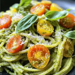 Für dein Zitronen-Basilikum-Pesto benötigst du einige frische und einfache Zutaten. Hier sind die Hauptzutaten, die du sammeln solltest: - 2 Tassen frische Basilikumblätter - 1/2 Tasse rohe Cashewnüsse - 2 Knoblauchzehen, geschält - 1/2 Tasse geriebener Parmesan (oder nutritional yeast für eine vegane Option) - 1/2 Tasse natives Olivenöl extra - 1 Zitrone (abgerieben und ausgepresst) - Salz und Pfeffer nach Geschmack - 250 g Spaghetti oder Pasta nach Wahl Diese Zutaten bilden die Basis für einen herrlich frischen Geschmack. Du kannst das Rezept leicht anpassen, um verschiedene Geschmäcker zu erreichen. Hier sind ein paar optionale Zutaten, die du hinzufügen kannst: - Kirschtomaten, halbiert (zum Garnieren) - Frische Basilikumblätter (zum Garnieren) - Pinienkerne für zusätzlichen Crunch - Chili-Flocken für etwas Schärfe Experimentiere mit diesen Zutaten, um dein persönliches Pesto zu kreieren. Frische Zutaten machen den Unterschied. Hier sind einige Tipps: - Wähle frische Basilikumblätter, die lebendig und duftend sind. - Achte darauf, dass die Cashewnüsse ungesalzen sind, um den besten Geschmack zu erzielen. - Verwende reifen Parmesan, um eine vollere Note zu erhalten. - Nimm eine reife Zitrone für den besten Saft und die beste Schale. Frische Zutaten sorgen für ein besseres Geschmackserlebnis in deinem Gericht. Wenn du die Zutaten gut wählst, wird deine Zitronen-Basilikum-Pesto-Pasta köstlich und einladend! Um die Pasta richtig zuzubereiten, bringe zuerst einen großen Topf mit gesalzenem Wasser zum Kochen. Wenn das Wasser sprudelt, füge die Spaghetti hinzu. Koche die Pasta gemäß der Packungsanweisung, bis sie al dente sind. Das dauert meist etwa 8 bis 10 Minuten. Bevor du die Pasta abgießt, hebe eine Tasse des Kochwassers auf. Dieses Wasser hilft später, das Pesto besser zu vermengen. Gieße die restliche Pasta ab und lege sie beiseite. Jetzt kommt der spannende Teil! Nimm eine Küchenmaschine und füge die frischen Basilikumblätter, Cashewnüsse und Knoblauchzehen hinzu. Mixe alles, bis die Mischung grob gehackt ist. Jetzt kommt der Käse! Füge den geriebenen Parmesan, die Zitronenschale und den Zitronensaft hinzu. Pulsieren, bis alles gut vermischt ist. Während die Maschine läuft, gieße langsam das Olivenöl dazu. Das Pesto wird jetzt glatt und cremig. Wenn es zu dick ist, füge etwas von dem reservierten Pasta-Wasser hinzu. So erreichst du die perfekte Konsistenz. In einer großen Schüssel vermengst du nun die gekochte Pasta mit dem Zitronen-Basilikum-Pesto. Wenn du die Pasta gleichmäßig beschichten möchtest, kannst du etwas mehr von dem reservierten Wasser hinzufügen. Achte darauf, dass jedes Nudelstück gut bedeckt ist. Jetzt kannst du die Pasta anrichten. Garniere sie mit halbierten Kirschtomaten und frischen Basilikumblättern. So sieht dein Gericht nicht nur gut aus, sondern schmeckt auch frisch und lecker. Für die vollständige Anleitung kannst du das [Full Recipe] ansehen. Ein häufiger Fehler beim Pesto ist die Verwendung von zu viel Öl. Beginne mit weniger und füge mehr hinzu, wenn nötig. Achte darauf, die Zutaten richtig zu pürieren. Zerkleinere sie gleichmäßig, damit der Geschmack gut verteilt wird. Wenn du das Pesto zu lange pürierst, verliert es seine frische Farbe und Textur. Ein kurzer Puls reicht aus. Die Konsistenz des Pestos ist wichtig. Es sollte cremig, aber nicht zu flüssig sein. Um das beste Ergebnis zu erzielen, füge das Olivenöl langsam hinzu, während die Maschine läuft. Falls es zu dick wird, ist das reservierte Pasta-Wasser dein Freund. Ein Esslöffel nach dem anderen kann helfen, die perfekte Konsistenz zu erreichen. Die Präsentation macht viel aus. Verwende eine große Schüssel, um die Pasta zu servieren. Füge die Kirschtomaten und frischen Basilikumblätter hinzu, um Farben zu zeigen. Ein zusätzlicher Hauch Parmesan obenauf gibt nicht nur Geschmack, sondern sieht auch toll aus. Du kannst die Pasta auch in einzelnen Tellern anrichten, um jedem Gast eine persönliche Note zu geben. Diese Tipps helfen dir, das perfekte Gericht zu kreieren. Für das vollständige Rezept schaue dir bitte [Full Recipe] an. {{image_4}} Für eine vegane Version des Pesto verwenden Sie Nährhefe. Diese Zutat bietet einen tollen, käsigen Geschmack. Ersetzen Sie einfach den Parmesan in der Rezeptur durch 1/2 Tasse Nährhefe. Mixen Sie alles wie im Originalrezept. Ihr Pesto bleibt cremig und lecker. Es ist auch eine großartige Option für Menschen mit Laktoseintoleranz. Wenn Sie glutenfrei essen, wählen Sie die richtige Pasta. Reispasta oder Quinoa-Pasta sind gute Alternativen. Diese Sorten haben einen tollen Geschmack und eine gute Konsistenz. Bereiten Sie die Pasta wie im Rezept vor. Das Pesto wird auch auf glutenfreier Pasta wunderbar schmecken. Achten Sie darauf, dass alle Zutaten, besonders das Pesto, glutenfrei sind. Um das Pesto noch leckerer zu machen, fügen Sie mehr Zutaten hinzu. Röstete Pinienkerne geben einen nussigen Geschmack. Fügen Sie auch etwas frischen Spinat für mehr Farbe und Nährstoffe hinzu. Für einen würzigen Kick können Sie eine kleine Menge rote Paprika oder Chilis hinzufügen. Experimentieren Sie mit verschiedenen Zutaten, um Ihr persönliches Pesto zu kreieren. Wenn du Pesto übrig hast, bewahre es in einem luftdichten Behälter auf. Gieße etwas Olivenöl oben drauf, um die Oberfläche zu schützen. So bleibt das Pesto frisch. Stelle den Behälter in den Kühlschrank. Es hält sich dort etwa eine Woche. Du kannst auch kleine Portionen einfrieren. Verwende dafür Eiswürfelschalen. So hast du immer Pesto bereit, wenn du es brauchst. Falls du Pasta übrig hast, lasse sie zuerst abkühlen. Fülle sie dann in einen luftdichten Behälter. Stelle den Behälter in den Kühlschrank. So bleibt die Pasta 3 bis 5 Tage frisch. Wenn du die Pasta wieder aufwärmen möchtest, gib etwas Wasser in die Pfanne. Das macht die Pasta wieder schön saftig. Du kannst auch die Mikrowelle benutzen. Achte darauf, die Pasta nicht zu lange zu erhitzen, damit sie nicht austrocknet. Die Haltbarkeit der Zutaten ist wichtig für den Geschmack. Frische Basilikumblätter bleiben im Kühlschrank etwa eine Woche frisch. Cashewnüsse halten sich trocken gelagert bis zu sechs Monate. Parmesan bleibt im Kühlschrank mehrere Wochen lang gut. Achte darauf, ihn gut verpackt zu halten. Zitronen sind ebenfalls lange haltbar. Lagere sie kühl und trocken. So hast du immer die besten Zutaten für deine Zitronen-Basilikum-Pesto-Pasta. Für die vollständige Rezeptanleitung, schau dir die [Full Recipe] an. Pesto hält sich gut im Kühlschrank. In einem luftdichten Behälter bleibt es etwa eine Woche frisch. Sie können es auch einfrieren. In einem Gefrierbeutel oder Behälter hält es bis zu drei Monate. Achten Sie darauf, das Pesto gut abzudecken, um Oxidation zu vermeiden. Ein bisschen Olivenöl an der Oberfläche hilft, die Farbe und den Geschmack zu bewahren. Ja, Sie können andere Nüsse verwenden. Mandeln oder Walnüsse sind gute Alternativen. Jedes Nussaroma bringt einen neuen Geschmack ins Pesto. Cashewnüsse haben eine cremige Textur, aber Mandeln sind knackiger. Probieren Sie verschiedene Nussarten, um Ihre perfekte Mischung zu finden. Ja, das Pesto kann leicht im Voraus zubereitet werden. Machen Sie es einige Tage vorher und lagern Sie es im Kühlschrank. Es schmeckt sogar besser, wenn die Aromen Zeit zum Vermischen haben. Wenn Sie viel Pesto machen, frieren Sie es ein. So haben Sie immer einen schnellen Geschmacksträger für Ihre Pasta. Schauen Sie sich das Full Recipe für mehr Details an. Zitronen-Basilikum-Pesto-Pasta ist einfach und lecker. Wir haben die besten Zutaten, die Zubereitung und Tipps besprochen. Denke daran, frische Produkte zu wählen für den besten Geschmack. Vermeide häufige Fehler, um die ideale Pesto-Konsistenz zu erreichen. Variationen machen das Gericht bunt und spannend. Außerdem halten richtig gelagerte Reste länger frisch. Experimentiere mit den Ideen aus diesem Artikel. Kochen macht Spaß, und mit diesen Tipps wirst du großartige Ergebnisse erzielen. Probier es aus und genieße jedes Gericht!