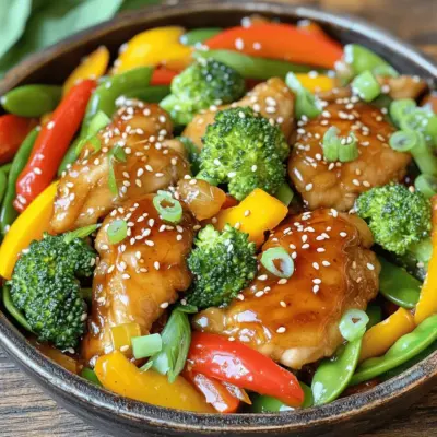 Honey Garlic Chicken Stir-Fry Einfache und köstliche Mahlzeit