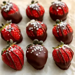 Schokoladenüberzogene Erdbeeren Einfaches Rezept