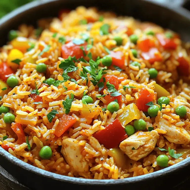 Für die Cajun Reis-Pfanne brauchst du einige Hauptzutaten, die den Geschmack ausmachen. Hier ist die Liste: - 1 Tasse Langkornreis - 2 Esslöffel Olivenöl - 450 g Hähnchenbrust, gewürfelt - 1 Paprika (beliebige Farbe), gewürfelt - 1 mittelgroße Zwiebel, gehackt - 2 Knoblauchzehen, fein gehackt - 1 Dose (410 g) gewürfelte Tomaten, mit Saft - 1 Tasse Hühnerbrühe - 1 Esslöffel Cajun-Gewürz - 1 Teelöffel geräuchertes Paprikapulver - 1 Tasse tiefgefrorene Erbsen - Salz und Pfeffer nach Geschmack - Frische Petersilie, gehackt (zum Garnieren) Diese Zutaten bringen die Aromen von Cajun-Küche direkt in deine Küche. Sie sind einfach zu finden und machen das Gericht schnell und lecker. Die Gewürze sind der Schlüssel zu diesem Gericht. Cajun-Gewürz bringt viel Geschmack. Es besteht aus Paprika, Pfeffer und Knoblauch. Diese Mischung gibt der Reis-Pfanne ihre Würze. Das geräucherte Paprikapulver fügt einen tiefen, rauchigen Geschmack hinzu. Du kannst auch mehr oder weniger von diesen Gewürzen hinzufügen, je nach deinem Geschmack. Frische Zutaten bringen oft den besten Geschmack. Wenn du frische Paprika und Zwiebeln verwendest, hast du mehr Textur. Gefrorene Erbsen sind jedoch praktisch und schnell. Sie sind oft tiefgefroren, wenn sie frisch sind. Das hilft, ihre Nährstoffe zu bewahren. Wenn du frische Erbsen findest, kannst du diese auch verwenden. Beide Optionen sind gut für die Cajun Reis-Pfanne. Zuerst erhitzt du das Olivenöl in einer großen Pfanne. Stelle die Hitze auf mittelhoch. Füge die gewürfelte Hähnchenbrust hinzu. Brate das Hähnchen etwa 5-7 Minuten. Es sollte goldbraun und durchgegart sein. Nimm das Hähnchen aus der Pfanne und lege es beiseite. Diese Schritte sind wichtig, um den Geschmack zu sichern. In der gleichen Pfanne gibst du die gehackte Zwiebel und die gewürfelte Paprika. Sautiere sie etwa 4-5 Minuten. Das Gemüse sollte weich werden. Danach kommt der fein gehackte Knoblauch dazu. Rühre für 30 Sekunden um. Der Knoblauch gibt dem Gericht viel Aroma. Jetzt kommt das vorgegarte Hähnchen zurück in die Pfanne. Füge den Reis, die gewürfelten Tomaten mit Saft, die Hühnerbrühe, das Cajun-Gewürz und das geräucherte Paprikapulver hinzu. Vergiss nicht, mit Salz und Pfeffer abzuschmecken. Bringe die Mischung zum Kochen, dann decke die Pfanne ab. Lass alles etwa 20 Minuten köcheln. Rühre in den letzten 5 Minuten die tiefgefrorenen Erbsen ein. Wenn der Reis zart ist, nimm die Pfanne vom Herd. Lockere den Reis mit einer Gabel auf. Du kannst die Cajun Reis-Pfanne jetzt servieren. Für das vollständige Rezept, schau dir bitte [Full Recipe] an. Um zartes Hähnchen zu bekommen, wähle frische Brustfilets. Schneide sie in gleichmäßige Stücke. Brate das Hähnchen in Olivenöl bei mittlerer Hitze. Lass es nicht zu lange braten, um die Saftigkeit zu erhalten. Wenn das Hähnchen goldbraun ist, nimm es aus der Pfanne. So bleibt es zart und saftig. Für perfekt gekochten Reis, spüle ihn zuerst ab. Dadurch entfernst du überschüssige Stärke. Verwende die richtige Flüssigkeitsmenge. Eine Tasse Reis braucht etwa zwei Tassen Flüssigkeit. Bring die Mischung zum Kochen, dann reduziere die Hitze. Decke die Pfanne ab und lasse den Reis 20 Minuten köcheln. So bleibt der Reis locker und gut. Präsentiere die Cajun Reis-Pfanne direkt in der Pfanne für einen rustikalen Look. Du kannst auch Portionen in Schalen schöpfen. Garniere jede Portion mit frischer Petersilie. Füge einen Zweig Petersilie als Farbklecks hinzu. Serviere dazu knuspriges Brot oder einen einfachen Salat. Das macht das Gericht noch ansprechender. {{image_4}} Du kannst die Cajun Reis-Pfanne leicht vegetarisch machen. Ersetze das Hähnchen durch Tofu oder Kichererbsen. Diese Optionen sind proteinreich und sättigend. Verwende zusätzlich Gemüse wie Zucchini oder Spinat. Diese bringen frische Aromen und Farben in das Gericht. Wenn du etwas anderes probieren möchtest, füge Meeresfrüchte hinzu. Garnelen sind eine tolle Wahl. Sie kochen schnell und nehmen die Aromen gut auf. Du kannst auch Muscheln oder Krabben verwenden. Diese bringen einen neuen Geschmack und sind sehr lecker. Achte darauf, sie nicht zu lange zu kochen, damit sie zart bleiben. Die Gewürze machen das Gericht besonders. Du kannst experimentieren und neue Geschmäcker entdecken. Füge etwas Cayennepfeffer für mehr Schärfe hinzu oder verwende italienische Kräuter für eine andere Note. Zitronensaft bringt Frische und passt gut zu Meeresfrüchten. Probiere verschiedene Kombinationen, um deinen Favoriten zu finden. Um deine Cajun Reis-Pfanne frisch zu halten, lass sie erst abkühlen. Fülle sie dann in luftdichte Behälter. Du kannst sie auch in Portionen aufteilen. Das hilft dir, nur das aufzuwärmen, was du benötigst. Achte darauf, dass die Behälter sauber und trocken sind. So vermeidest du Bakterien. Um die Cajun Reis-Pfanne aufzuwärmen, nutze eine Pfanne oder die Mikrowelle. In der Pfanne erhitzt du sie bei mittlerer Hitze. Rühre sie häufig, damit sie gleichmäßig warm wird. Wenn du die Mikrowelle nutzt, decke die Schüssel ab. Das hält die Feuchtigkeit. Erwärme sie in kurzen Intervallen von 1-2 Minuten. So bleibt das Gericht saftig. Im Kühlschrank hält sich die Cajun Reis-Pfanne etwa 3 bis 4 Tage. Achte darauf, sie gut verpackt zu lagern. Wenn du sie länger aufbewahren möchtest, friere sie ein. So kannst du sie bis zu 3 Monate lagern. Um die beste Qualität zu erhalten, beschrifte die Behälter mit dem Datum. Die Zubereitung der Cajun Reis-Pfanne dauert etwa 40 Minuten. Du brauchst 15 Minuten für die Vorbereitung und 25 Minuten zum Kochen. In der Zeit kannst du das Gemüse schneiden und die Zutaten bereitstellen. So sparst du Zeit und kannst schneller genießen. Ja, du kannst den Reis im Voraus kochen. Gekochter Reis bleibt im Kühlschrank bis zu fünf Tage frisch. Du kannst ihn auch einfrieren, wenn du ihn länger aufbewahren möchtest. Achte darauf, den Reis gut abzukühlen, bevor du ihn in den Kühlschrank oder Gefrierschrank legst. Zu Cajun Reis-Pfanne passen viele Beilagen gut. Hier sind einige Vorschläge: - Knuspriges Brot - Einfacher grüner Salat - Gebratene grüne Bohnen - Maiskolben Diese Beilagen ergänzen die Aromen und machen das Essen noch leckerer. Du kannst auch verschiedene Salsas oder Dips ausprobieren, um noch mehr Geschmack hinzuzufügen. Die Cajun Reis-Pfanne ist einfach zuzubereiten und lecker. Wir haben die besten Zutaten und Gewürze besprochen. Frische und gefrorene Optionen können leicht kombiniert werden. Ich habe dir eine klare Anleitung gegeben, vom Hähnchen bis zum Gemüse. Tipps helfen, das Hähnchen zart und den Reis perfekt zu kochen. Für Variationen gibt es viele Möglichkeiten, wie vegetarische Alternativen oder andere Gewürze. Denk an die richtige Lagerung von Resten. Halte die Cajun Reis-Pfanne frisch und schmackhaft. Viel Spaß beim Ausprobieren und Genießen!