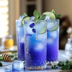 Um einen köstlichen Blaue Lagune Schmetterlings-Pea-Tee zuzubereiten, brauchen Sie folgende Zutaten: - 2 Esslöffel getrocknete Schmetterlings-Pea-Blüten - 2 Tassen kochendes Wasser - 1 Esslöffel Honig (oder nach Geschmack) - 1 Esslöffel frisch gepresster Limettensaft - Frische Minzblätter zur Garnierung - Eiswürfel (optional) Diese Zutaten sind leicht zu finden. Die Blüten sind der Star des Tees. Sie geben die wunderschöne blaue Farbe. Für die Zubereitung des Tees benötigen Sie: - Eine Teekanne oder einen hitzebeständigen Krug - Ein feines Sieb, um die Blüten zu entfernen - Hohe Gläser oder Becher Mit diesen einfachen Utensilien gelingt Ihnen der Tee schnell und ohne Chaos. Achten Sie beim Kauf der Schmetterlings-Pea-Blüten auf folgende Punkte: - Wählen Sie frische, lebendige Blüten ohne Verfärbungen. - Kaufen Sie von vertrauenswürdigen Quellen, um Qualität zu sichern. - Verwenden Sie Bio-Honig, um den Geschmack zu verbessern. Die richtige Qualität macht einen großen Unterschied im Geschmack. Genießen Sie diese schöne Teezubereitung! Um den perfekten Blaue Lagune Schmetterlings-Pea-Tee zuzubereiten, beginne mit den getrockneten Blüten. Nimm 2 Esslöffel und lege sie in eine Teekanne oder einen hitzebeständigen Krug. Diese Blüten sind nicht nur schön, sondern auch gesund. Sie geben dem Tee eine lebendige blaue Farbe. 1. Wasser aufkochen: Setze Wasser auf, bis es kocht. Du brauchst 2 Tassen kochendes Wasser. 2. Blüten übergießen: Gieße das kochende Wasser über die Schmetterlings-Pea-Blüten. 3. Ziehzeit: Lass die Mischung 5-10 Minuten ziehen. Die Farbe wird intensiver, je länger du wartest. 4. Teesieb nutzen: Siebe den Tee durch ein feines Sieb in Gläser. Das entfernt die Blüten. 5. Abkühlen: Wenn du kalten Tee möchtest, lass ihn auf Raumtemperatur abkühlen und stelle ihn dann in den Kühlschrank. 6. Honig und Limette: Rühre 1 Esslöffel Honig und 1 Esslöffel frisch gepressten Limettensaft ein. Die Limette verändert die Farbe in ein schönes Purpur. 7. Servieren: Gieße den Tee über Eiswürfel in hohen Gläsern. 8. Garnieren: Füge frische Minzblätter hinzu. Sie machen den Tee noch attraktiver. Die Ziehzeit ist wichtig. Bei 5 Minuten wird der Tee mild und bläulich. Bei 10 Minuten wird er stärker und dunkler. Die ideale Temperatur für das Wasser ist 100 Grad Celsius. Wenn du den Tee kühl magst, achte darauf, dass er vor dem Servieren gut abgekühlt ist. So schmeckt er am besten. In diesem Rezept findest du weitere Details, um deinen Tee perfekt zuzubereiten. Um den besten Geschmack aus Ihrem Blaue Lagune Schmetterlings-Pea-Tee zu holen, wählen Sie frische Zutaten. Verwenden Sie hochqualitative getrocknete Schmetterlings-Pea-Blüten. Die Blüten sind der Schlüssel zu dem schönen Farbwechsel. Ein Spritzer Limettensaft bringt die Aromen zum Leben. Experimentieren Sie mit der Menge an Honig. So finden Sie die perfekte Balance zwischen Süße und Säure. Ein häufiger Fehler ist, die Blüten zu lange ziehen zu lassen. Über zehn Minuten kann den Tee bitter machen. Achten Sie darauf, das kochende Wasser nicht direkt auf die Blüten zu gießen. Lassen Sie es zuerst etwas abkühlen. So vermeiden Sie, dass die Blüten zu stark erhitzt werden. Auch das Abseihen ist wichtig. Verwenden Sie ein feines Sieb, um die Blütenreste zu entfernen. Servieren Sie den Tee in hohen Gläsern, um die Farben zu zeigen. Fügen Sie Eiswürfel hinzu, um das Getränk erfrischend zu machen. Garnieren Sie mit frischen Minzblättern. Dies sieht nicht nur gut aus, sondern hebt auch den Geschmack hervor. Sie können den Tee auch in einer Teekanne anbieten. So bleiben die Gäste neugierig auf die Farbveränderung. Für eine besondere Note, fügen Sie eine Zitronenscheibe hinzu. Diese Tipps und Tricks helfen Ihnen, den perfekten Blaue Lagune Schmetterlings-Pea-Tee zuzubereiten. Die Zubereitung wird zum Erlebnis! {{image_4}} Du kannst deinen Blaue Lagune Schmetterlings-Pea-Tee auf viele Arten süßen. Honig ist eine beliebte Wahl. Er gibt dem Tee einen warmen, natürlichen Geschmack. Wenn du etwas anderes ausprobieren möchtest, probiere Stevia oder Agavendicksaft. Diese Optionen sind gut für Leute, die weniger Zucker wollen. Denke daran, die Süße nach deinem Geschmack anzupassen. Um deinem Tee mehr Geschmack zu geben, füge frische Früchte hinzu. Limetten, Zitronen oder sogar Ananas passen gut. Du kannst auch etwas Ingwer für eine scharfe Note einfügen. Frische Minze bringt Frische und einen tollen Duft. Diese Mix-Ins machen deinen Tee noch interessanter und leckerer. Der Blaue Lagune Schmetterlings-Pea-Tee kann heiß oder kalt genossen werden. Heiß ist er perfekt für kalte Tage. Du kannst ihn einfach nach dem Rezept zubereiten. Für die kalte Variante, lasse den Tee abkühlen und serviere ihn mit Eiswürfeln. Beide Varianten sind erfrischend und voller Farbe. Jeder kann die für ihn passende Version finden. Wenn du mehr über die Zubereitung erfahren möchtest, schaue doch mal in das [Full Recipe]. Um die getrockneten Schmetterlings-Pea-Blüten frisch zu halten, bewahre sie an einem kühlen, dunklen Ort auf. Verwende einen luftdichten Behälter, um Feuchtigkeit zu vermeiden. So bleiben Aroma und Farbe lange erhalten. Vermeide direkte Sonneneinstrahlung, da sie die Blüten verblassen lässt. Der zubereitete Tee bleibt im Kühlschrank etwa 3 bis 5 Tage frisch. Achte darauf, ihn in einem luftdichten Behälter aufzubewahren. So bleibt der Geschmack optimal erhalten. Nach ein paar Tagen kann der Tee jedoch an Frische verlieren und weniger aromatisch sein. Wenn du den Tee wiedererwärmen möchtest, mache dies sanft. Erhitze ihn in einem Topf bei niedriger Hitze. Vermeide das Kochen, da dies den Geschmack verändern kann. Du kannst auch kalten Tee genießen, indem du ihn mit Eiswürfeln servierst. So bleibt er erfrischend und lecker. Für eine detaillierte Anleitung zur Zubereitung schau dir das [Full Recipe] an. Schmetterlings-Pea-Tee hat viele Vorteile. Er kann helfen, Stress zu reduzieren. Viele Menschen trinken ihn für seine beruhigende Wirkung. Der Tee enthält Antioxidantien. Diese schützen die Zellen vor Schäden. Auch die Haut profitiert von den Nährstoffen. Zudem kann der Tee die Verdauung fördern. Er ist auch gut für die Augen. Blaue Lagune Schmetterlings-Pea-Blüten sind leicht zu finden. Du kannst sie in vielen Online-Shops kaufen. Auch in asiatischen Märkten sind sie oft erhältlich. Achte darauf, nur frische und hochwertige Blüten zu wählen. Das sorgt für den besten Geschmack und die beste Farbe. In der Regel ist Schmetterlings-Pea-Tee sicher zu trinken. Viele Menschen genießen ihn ohne Probleme. Einige können jedoch allergisch reagieren. Achte auf mögliche Symptome wie Hautausschläge. Schwangere Frauen sollten vorsichtig sein. Es ist immer gut, mit einem Arzt zu sprechen, wenn du unsicher bist. Blaue Lagune Schmetterlings-Pea-Tee ist einfach lecker und gesund. Wir haben die Zutaten, Zubereitung und Tipps behandelt. Vergiss nicht die Lagerung, um die Blüten frisch zu halten. Variiere den Tee nach deinem Geschmack oder probiere neue Serviermethoden. Die gesundheitlichen Vorteile sind beeindruckend, und der Tee ist einfach zu finden. Jetzt bist du bereit, deinen eigenen Teegenuss zu erleben. Viel Spaß bei der Zubereitung!