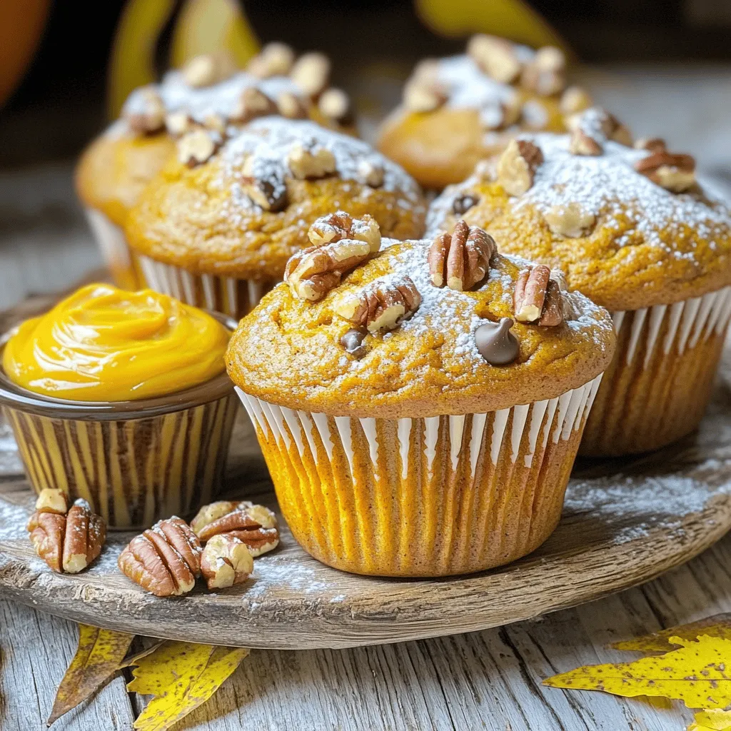 Hier sind die Hauptzutaten, die Sie für Ihre Kürbis-Gewürz-Muffins brauchen: - 240 g (1 Tasse) Kürbispüree aus der Dose - 120 ml (1/2 Tasse) Pflanzenöl - 220 g (1 Tasse) brauner Zucker, fest gepackt - 2 große Eier - 1 Teelöffel Vanilleextrakt - 240 g (2 Tassen) Weizenmehl (Typ 405) - 1 Teelöffel Natron - 1 Teelöffel Backpulver - 1 Teelöffel Zimt - 1/2 Teelöffel Muskatnuss - 1/2 Teelöffel Ingwer (gemahlen) - 1/2 Teelöffel Salz Diese Zutaten sorgen für den perfekten Geschmack und die richtige Konsistenz. Kürbispüree bringt die feuchte Textur und den tollen Geschmack. Sie können auch einige optionale Zutaten hinzufügen: - 40 g (1/3 Tasse) gehackte Pekannüsse - 40 g (1/4 Tasse) Mini-Schokoladenstückchen Diese Zutaten geben den Muffins einen zusätzlichen Biss und Geschmack. Nüsse bringen eine schöne Textur, während Schokolade einen süßen Kontrast liefert. Um die besten Muffins zu backen, empfehle ich einige spezifische Produkte: 1. Hochwertiges Kürbispüree: Achten Sie darauf, dass es keinen Zucker oder andere Zusätze hat. 2. Frische Gewürze: Verwenden Sie frischen Zimt und Muskatnuss für den besten Geschmack. 3. Gutes Pflanzenöl: Ein neutrales Öl sorgt für einen feuchten Muffin, ohne den Geschmack zu beeinflussen. Mit diesen Zutaten und Produkten erzielen Sie optimale Ergebnisse. Für das vollständige Rezept schauen Sie sich bitte [Full Recipe] an. Zuerst heizen wir den Ofen auf 175°C vor. So werden die Muffins gleichmäßig gar. Bereiten Sie ein Muffinblech vor. Nutzen Sie Papierförmchen oder fetten Sie das Blech mit Kochspray ein. Stellen Sie alle Zutaten bereit. Das Kürbispüree, die Eier und das Öl müssen Zimmertemperatur haben. So vermischen sie sich besser. In einer großen Schüssel kombinieren Sie das Kürbispüree, das Pflanzenöl, den braunen Zucker und die Eier. Fügen Sie den Vanilleextrakt hinzu. Rühren Sie alles gut um. Die Mischung sollte glatt sein. Achten Sie darauf, dass kein Klumpen bleibt. Dies sorgt für eine gleichmäßige Textur in den Muffins. In einer anderen Schüssel vermischen Sie das Weizenmehl, Natron, Backpulver, Zimt, Muskatnuss, Ingwer und Salz. Mischen Sie alles gut, damit sich die Gewürze gleichmäßig verteilen. Fügen Sie die trockenen Zutaten nach und nach zu der nassen Mischung hinzu. Rühren Sie vorsichtig, bis alles nur gerade so vermischt ist. Vermeiden Sie zu langes Rühren. So bleiben die Muffins schön luftig. Wenn Sie möchten, fügen Sie gehackte Pekannüsse oder Mini-Schokoladenstückchen hinzu. Diese geben den Muffins einen tollen Biss. Ein häufiger Fehler ist, die Muffins zu lange zu rühren. Wenn Sie die trockenen Zutaten zur nassen Mischung geben, rühren Sie nur so lange, bis alles gerade so vermischt ist. Zu viel Rühren macht die Muffins dicht und schwer. Ein weiterer Fehler ist, den Ofen nicht vorzuheizen. Ein vorgeheizter Ofen sorgt für die richtige Textur. Achten Sie darauf, die Muffins nicht zu früh herauszunehmen. Ein Zahnstocher sollte sauber herauskommen. Die ideale Backtemperatur für Kürbis-Gewürz-Muffins liegt bei 175°C. Bei dieser Temperatur backen die Muffins gleichmäßig. Die Backzeit beträgt 18 bis 20 Minuten. Überprüfen Sie die Muffins nach 18 Minuten. Jeder Ofen ist anders, also passen Sie die Zeit an, wenn nötig. Lassen Sie die Muffins im Blech einige Minuten abkühlen, bevor Sie sie herausnehmen. Um die Muffins luftig zu halten, verwenden Sie frische Zutaten. Alte Backpulver oder Natron können die Muffins schwer machen. Messen Sie die Zutaten genau ab. Verwenden Sie am besten eine Küchenwaage. Das richtige Verhältnis sorgt für die beste Konsistenz. Wenn Sie die Muffins füllen, lassen Sie etwas Platz oben. So können sie aufgehen und schön locker werden. {{image_4}} Für gesündere Kürbis-Gewürz-Muffins können Sie einige Zutaten ersetzen. Zum Beispiel können Sie: - Anstelle von braunem Zucker Honig oder Ahornsirup verwenden. - Vollkornmehl statt Weizenmehl nutzen. - Pflanzenöl durch Apfelmus ersetzen, um den Fettgehalt zu senken. Diese Optionen machen die Muffins nahrhafter und helfen, den Zuckergehalt zu reduzieren. Sie können die Muffins mit neuen Aromen aufpeppen. Hier sind einige Ideen: - Fügen Sie geriebene Karotten für einen extra Gemüsekick hinzu. - Verwenden Sie Kürbiskernöl für einen nussigen Geschmack. - Mischen Sie Cranberries oder Rosinen für eine fruchtige Note. Diese Variationen geben den Muffins einen spannenden Twist und machen sie noch leckerer! Für vegane Kürbis-Gewürz-Muffins probieren Sie diese Tipps: - Ersetzen Sie die Eier durch Leinsamen oder Chia-Samen. - Verwenden Sie pflanzliche Milch anstelle von Milch. Für glutenfreie Muffins nutzen Sie glutenfreies Mehl. So können auch Menschen mit Glutenunverträglichkeit genießen. Das Rezept bleibt köstlich und passt zu vielen Diäten. Denken Sie daran, die Zutaten gut abzuwiegen. Für das vollständige Rezept besuchen Sie die Seite mit dem vollständigen Rezept. Um die besten Kürbis-Gewürz-Muffins zu lagern, lassen Sie sie zuerst abkühlen. Nach dem Abkühlen legen Sie die Muffins in einen luftdichten Behälter. Das hilft, die Feuchtigkeit zu bewahren. Eine gute Temperatur ist Raumtemperatur. Vermeiden Sie direkte Sonneneinstrahlung. Muffins halten sich so bis zu 4 Tage frisch. Falls Sie mehr Muffins haben, als Sie essen können, frieren Sie sie ein. Lassen Sie die Muffins vollständig abkühlen. Wickeln Sie sie dann einzeln in Frischhaltefolie. Legen Sie die eingewickelten Muffins in einen Gefrierbeutel. So bleiben sie bis zu 3 Monate frisch. Zum Auftauen legen Sie sie einfach bei Raumtemperatur für einige Stunden heraus. Um die Frische der Muffins zu verlängern, können Sie ein Stück Apfel oder ein Stück Brot in den Behälter legen. Dies hält die Muffins feucht. Achten Sie darauf, dass der Behälter gut verschlossen ist. Vermeiden Sie es, die Muffins zu oft zu öffnen. So bleiben sie länger lecker und frisch. Du kannst die Muffins bis zu fünf Tage in einem luftdichten Behälter aufbewahren. Lagere sie an einem kühlen, trockenen Ort. Wenn du die Muffins länger aufbewahren möchtest, friere sie ein. Sie halten sich bis zu drei Monate im Gefrierfach. Zum Auftauen lege die Muffins einfach bei Raumtemperatur für ein paar Stunden heraus. Ja, du kannst Kürbispüree leicht selbst machen. Nimm einen frischen Kürbis und schneide ihn in Hälften. Entferne die Kerne und das Innere. Backe die Hälften bei 180°C für etwa 45 Minuten, bis das Fleisch weich ist. Lasse den Kürbis abkühlen und püriere ihn dann in einem Mixer. So hast du frisches Kürbispüree für deine Muffins. Kürbis-Gewürz-Muffins schmecken toll mit vielen Gewürzen. Du kannst zum Beispiel etwas Kardamom oder Nelken hinzufügen. Diese Gewürze geben den Muffins einen besonderen Geschmack. Auch ein Hauch von Vanille kann die Aromen gut ergänzen. Experimentiere mit deinen Lieblingsgewürzen für neue Varianten! Kürbis-Gewürz-Muffins sind einfach und lecker. Wir haben die Hauptzutaten und ihre Variationen besprochen. Die Schritt-für-Schritt-Anleitung hilft dir beim Backen. Tipps und Tricks zeigen, wie du die besten Ergebnisse erzielst. Auch Lagerung und häufige Fragen sind wichtig. Denke daran, dass kleine Anpassungen große Unterschiede machen können. Experimentiere mit neuen Zutaten und genieße deine Muffins frisch. Bleib kreativ und hab Spaß beim Backen!