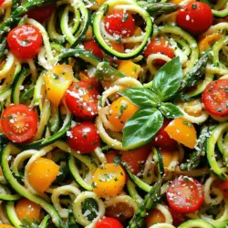 Burst Tomato Zoodle Primavera Gesunde Geschmacksexplosion