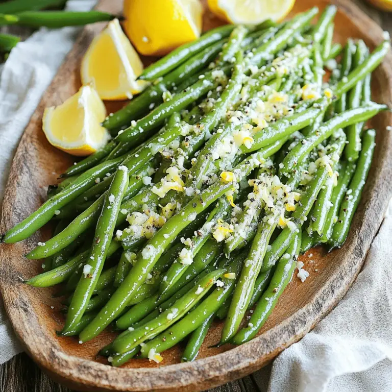 - 450 g frische grüne Bohnen, ends Geschnitten - 3 Esslöffel Olivenöl - 4 Knoblauchzehen, fein gehackt - 120 g geriebener Parmesan-Käse - 1 Teelöffel Knoblauchpulver - 1/2 Teelöffel schwarzer Pfeffer - Salz nach Geschmack - 1 Esslöffel Zitronensaft - Schale von 1 Zitrone (optional) Die Zutaten sind einfach zu finden und frisch zu verwenden. Die grünen Bohnen sind die Hauptzutat. Sie bringen Crunch und Farbe. Knoblauch fügt einen tollen Geschmack hinzu. Der Parmesan gibt den Bohnen eine cremige, salzige Note. Die Gewürze sind wichtig. Knoblauchpulver verstärkt den Knoblauchgeschmack. Schwarzer Pfeffer fügt Wärme hinzu. Der Zitronensaft bringt Frische, während die Zitronenschale ein schönes Aroma gibt. Durch die Kombination dieser Zutaten können wir ein leckeres Gericht zubereiten. Wenn du mehr über die Zubereitung wissen möchtest, schaue dir das vollständige Rezept an. Zuerst bereiten wir die grünen Bohnen vor. Schneide die Enden der Bohnen ab. Achte darauf, dass sie frisch und knackig sind. Dann hacke den Knoblauch fein. Du brauchst etwa vier Zehen. Der Knoblauch gibt dem Gericht viel Geschmack. Jetzt kommt der spaßige Teil. Nimm eine große Schüssel. Gib die grünen Bohnen, drei Esslöffel Olivenöl und den gehackten Knoblauch hinein. Füge auch einen Teelöffel Knoblauchpulver, einen halben Teelöffel schwarzen Pfeffer und Salz nach Geschmack hinzu. Vermenge alles sorgfältig. Achte darauf, dass die Bohnen gut mit der Marinade bedeckt sind. Jetzt kommt der Parmesan. Füge 120 Gramm geriebenen Parmesan-Käse hinzu. Mische alles vorsichtig, damit der Käse gleichmäßig verteilt wird. Heize deine Luftfritteuse auf 200°C (400°F) vor. Das dauert etwa fünf Minuten. Lege die marinierten Bohnen in den Korb. Achte darauf, dass sie in einer einzigen Schicht liegen. Frittiere die Bohnen für acht bis zehn Minuten. Schüttle den Korb zur Hälfte der Garzeit. So werden die Bohnen schön gleichmäßig gar. Wenn sie zart und leicht knusprig sind, sind sie bereit. Hol sie heraus und serviere sie auf einer Platte. Du kannst sie mit frischem Zitronensaft und Zitronenschale toppen. Für das vollständige Rezept, schau dir das Knoblauch Parmesan Luftfritteuse Grüner Bohnen Rezept an. - Temperatur und Zeit anpassen: Die Luftfritteuse sollte auf 200°C (400°F) vorgeheizt werden. Diese Temperatur sorgt dafür, dass die Bohnen knusprig werden. Wenn du sie noch knuspriger möchtest, kannst du die Garzeit um ein paar Minuten verlängern. Achte darauf, die Bohnen regelmäßig zu überprüfen, um ein Anbrennen zu vermeiden. - Die Bohnen nicht überfüllen: Wenn du zu viele Bohnen in die Luftfritteuse legst, werden sie nicht gleichmäßig gar. Es ist besser, die Bohnen in einer einzigen Schicht zu verteilen. So kann die heiße Luft gut zirkulieren und die Bohnen werden gleichmäßig knusprig. - Frische Zutaten verwenden: Frische grüne Bohnen haben den besten Geschmack. Achte darauf, dass sie knackig und leuchtend grün sind. Auch frischer Knoblauch sorgt für mehr Aroma. - Alternative Käsesorten ausprobieren: Parmesan ist lecker, aber du kannst auch andere Käsesorten verwenden. Versuche Grana Padano oder Pecorino für einen anderen Geschmack. - Präsentation mit Zitronenscheiben: Serviere die Bohnen auf einer großen Platte und garniere sie mit Zitronenscheiben. Das sieht toll aus und gibt einen frischen Geschmack. - Kombination mit anderen Gerichten: Diese Bohnen passen gut zu vielen Hauptgerichten. Probiere sie zu gebratenem Hähnchen oder einem saftigen Steak. Sie bringen eine tolle Farbe und Textur auf den Tisch. {{image_4}} Wenn Sie eine vegane Option suchen, können Sie den Parmesan durch eine vegane Käsealternative ersetzen. Es gibt viele tolle Produkte auf dem Markt. Diese ersetzen den Käse gut und bringen dennoch den gewünschten Geschmack. So bleiben die grünen Bohnen lecker und tierfreundlich. Um noch mehr Geschmack hinzuzufügen, können Sie Gewürze wie Paprika oder Chili verwenden. Diese Gewürze geben den Bohnen einen schönen Kick. Experimentieren Sie mit der Menge, um die richtige Schärfe für Ihren Gaumen zu finden. Diese kleinen Anpassungen machen das Gericht noch spannender. Sie können auch andere Gemüsesorten wie Karotten oder Zucchini mit den grünen Bohnen kombinieren. Diese Gemüse sind ebenfalls lecker und bringen verschiedene Texturen ins Spiel. So erhalten Sie ein buntes und nahrhaftes Gericht. Seien Sie kreativ und mischen Sie, was Ihnen schmeckt! Die Knoblauch Parmesan Luftfritteuse grünen Bohnen bleiben frisch für zwei bis drei Tage. Lagern Sie sie in einem luftdichten Behälter. So bleibt der Geschmack stark und die Bohnen knackig. Um die Bohnen länger zu lagern, frieren Sie sie ein. Lassen Sie die Bohnen zuerst abkühlen. Dann legen Sie sie in einen Gefrierbeutel. Drücken Sie die Luft heraus und verschließen Sie den Beutel. So bleiben sie bis zu drei Monate frisch. Um den besten Geschmack zu erzielen, erwärmen Sie die Bohnen in der Luftfritteuse. Stellen Sie die Temperatur auf 180°C (350°F) ein. Frittieren Sie sie für fünf Minuten. Schütteln Sie den Korb, damit sie gleichmäßig warm werden. So bleiben sie knusprig. Alternativ können Sie die Bohnen auch in der Mikrowelle erwärmen. Nutzen Sie eine niedrige Leistung und decken Sie sie ab, um das Austrocknen zu vermeiden. Die Zubereitungszeit für die Bohnen beträgt etwa 10 Minuten. Die Garzeit in der Luftfritteuse liegt bei 8 bis 10 Minuten. Ich empfehle, die Bohnen bei 200°C zu frittieren. Schütteln Sie den Korb nach etwa 4 Minuten. So garen die Bohnen gleichmäßig. Ja, gefrorene grüne Bohnen sind eine gute Option. Sie müssen sie nicht vorher auftauen. Die Garzeit kann sich leicht verlängern. Überprüfen Sie die Bohnen nach 10 Minuten. Sie sollten zart und knusprig sein. Diese Bohnen passen gut zu vielen Gerichten. Probieren Sie sie mit gegrilltem Hähnchen oder Steak. Auch als Beilage zu Pasta sind sie lecker. Servieren Sie dazu einen frischen Salat. Die vollständige Rezeptanleitung für die Knoblauch Parmesan Luftfritteuse grünen Bohnen finden Sie im "Full Recipe". Die Zubereitung der grünen Bohnen ist einfach und bietet viele Möglichkeiten. Wir haben die Hauptzutaten, die perfekte Zubereitung und nützliche Tipps behandelt. Mit frischen Bohnen und Gewürzen schaffen Sie einen großartigen Snack. Sie können die Bohnen variieren und an Ihren Geschmack anpassen. Lagern Sie die Reste richtig für zukünftige Mahlzeiten. Genießen Sie das Rezept und probieren Sie neue Kombinationen aus. Ihre Geschmacksknospen werden es Ihnen danken.